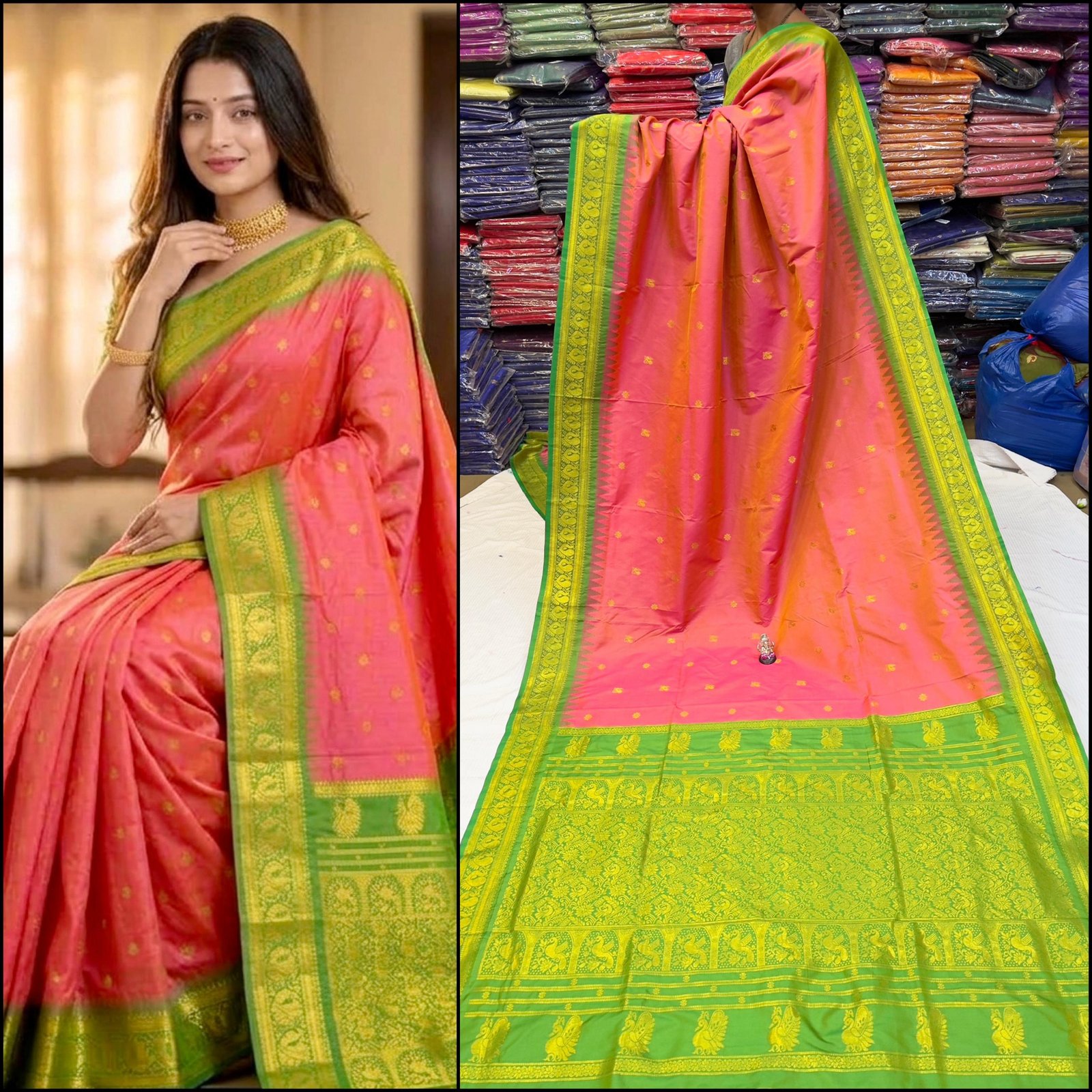 Half Silk Gadwaal Paithani image 9