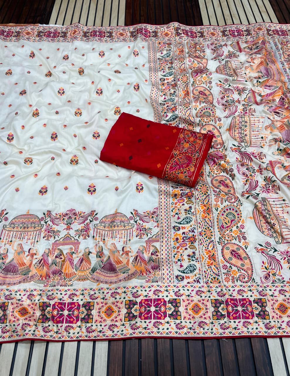 14 rajwadi pashmina saree image 17