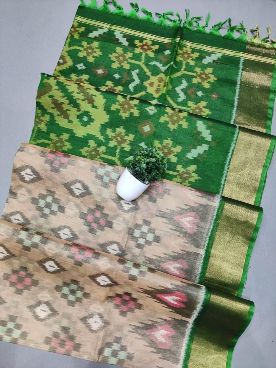 Single Ikkat Sico Cotton Sarees image 19