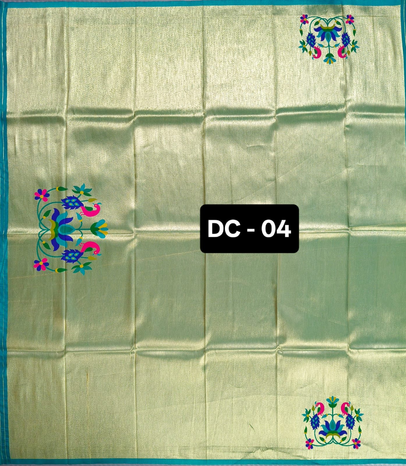 1  Paithani Blouse Piece blue Border