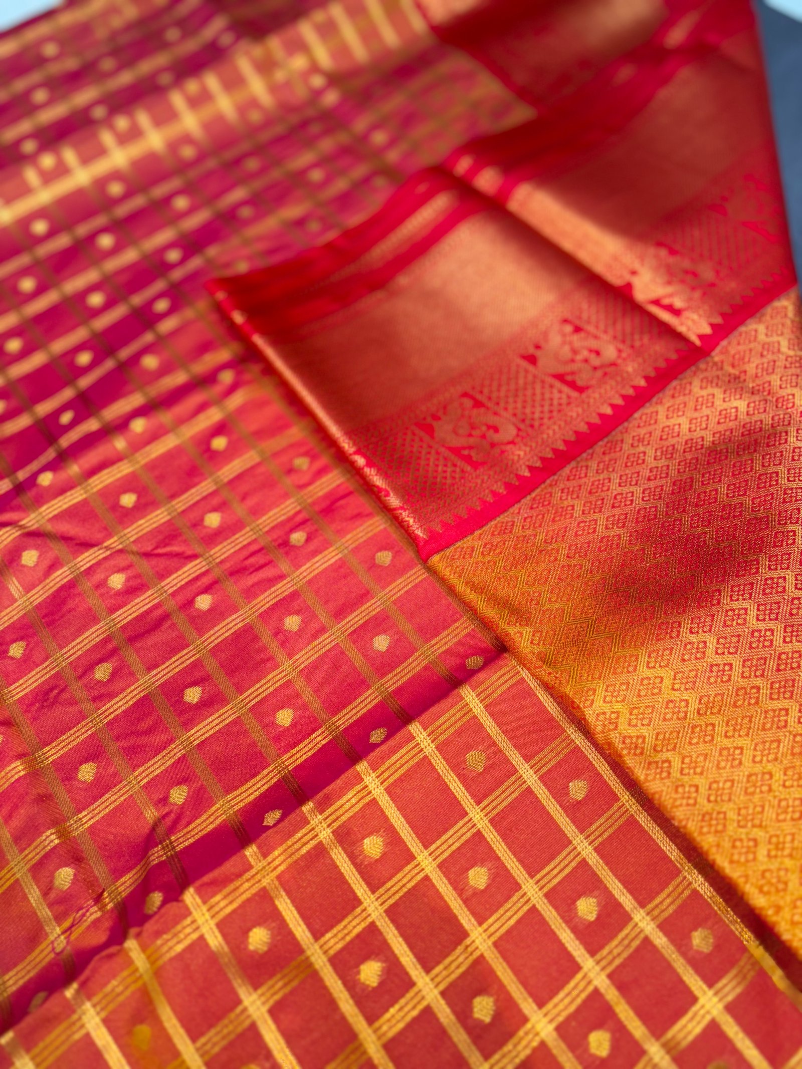Checks and Tilak Korvai Kanchi Semi Silk Sarees image 11
