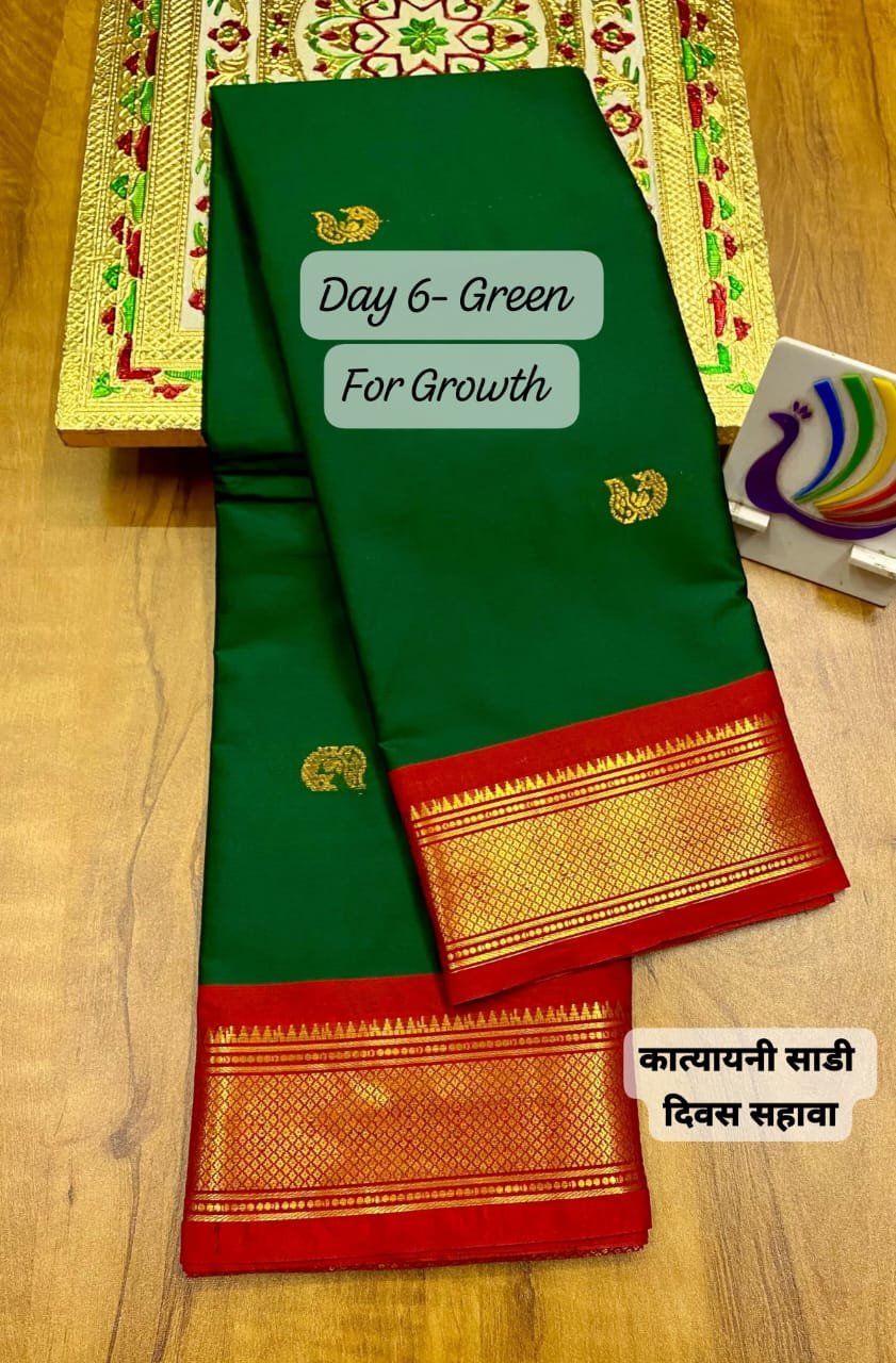 Traditional Kadiyal Paithani image 8