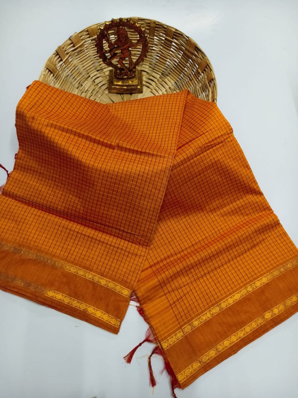 Mangalyam Checked Cotton Sarees image 15