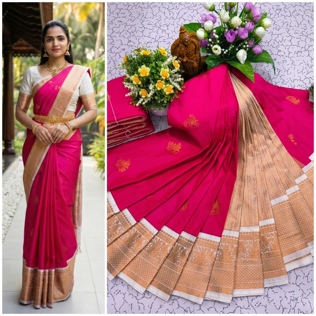 Korvai Kottanji Tana Semi Silk Saree image 7