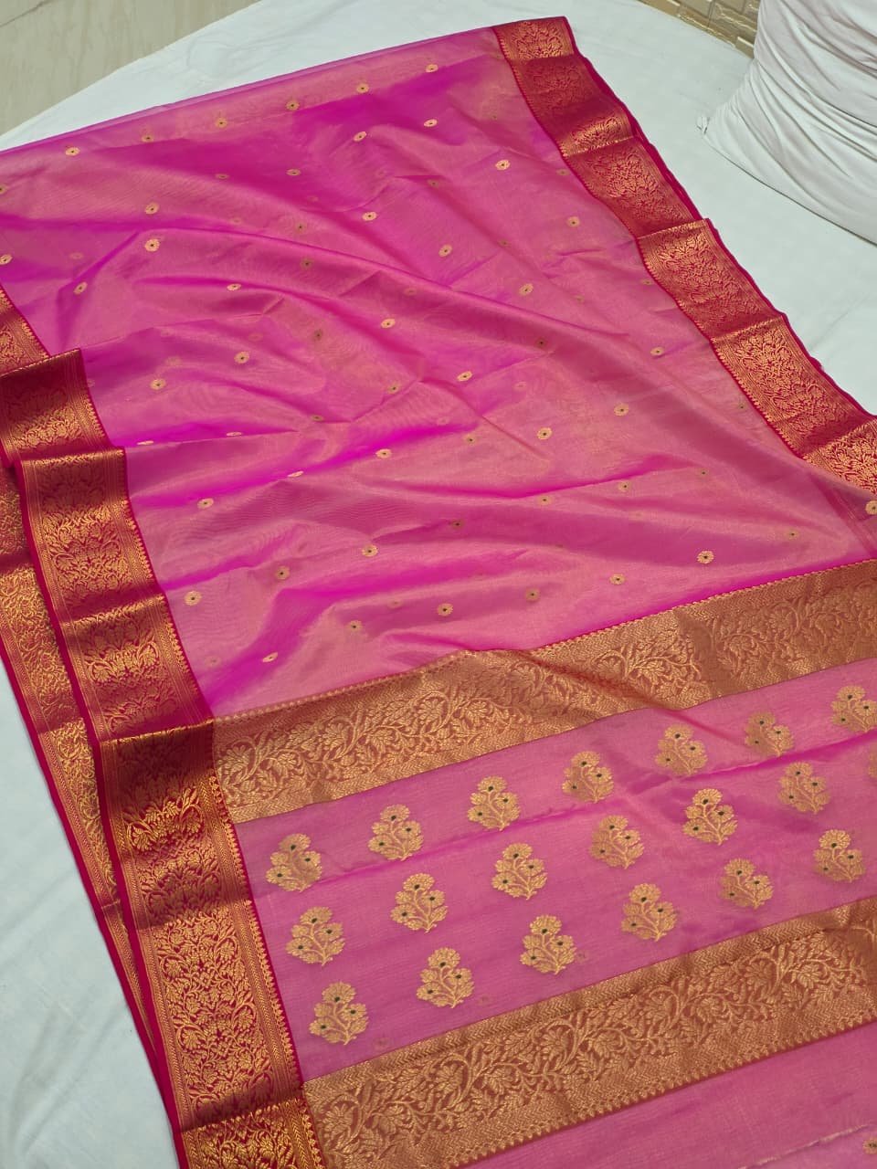 24 Silk Katan Saree Tissue image 3