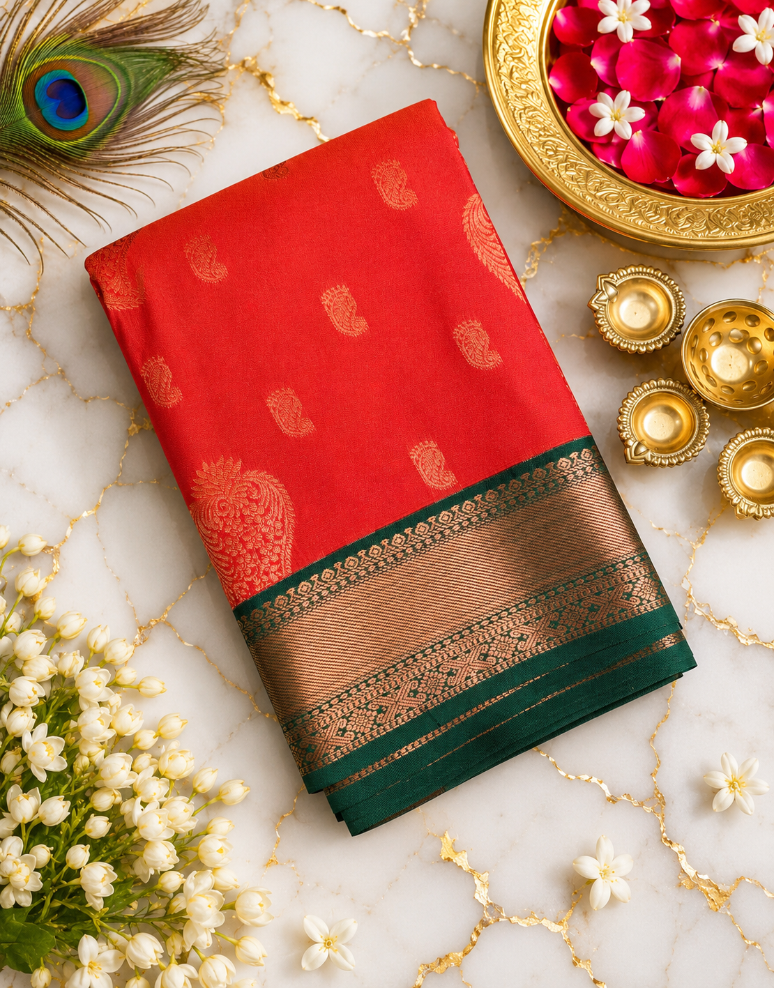 6 Korvai Kanchi Semi Silk Sarees image 4