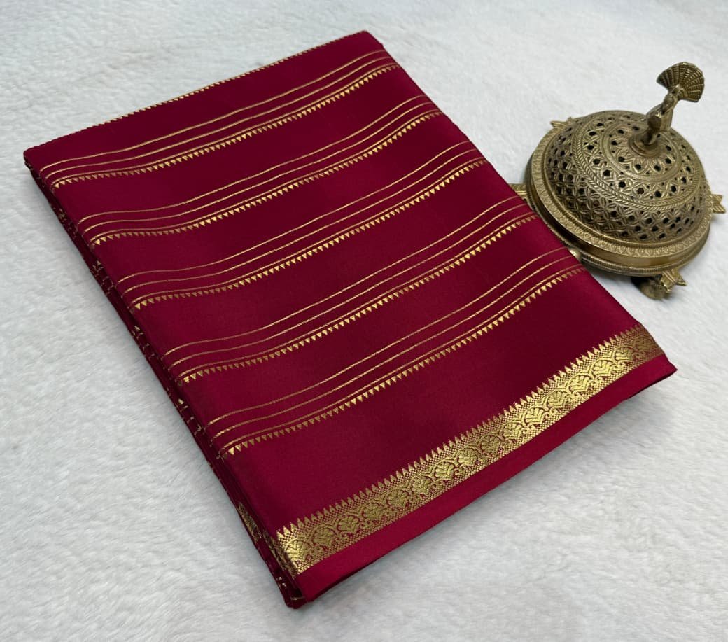 Semi Mysore Silk Sarees image 4