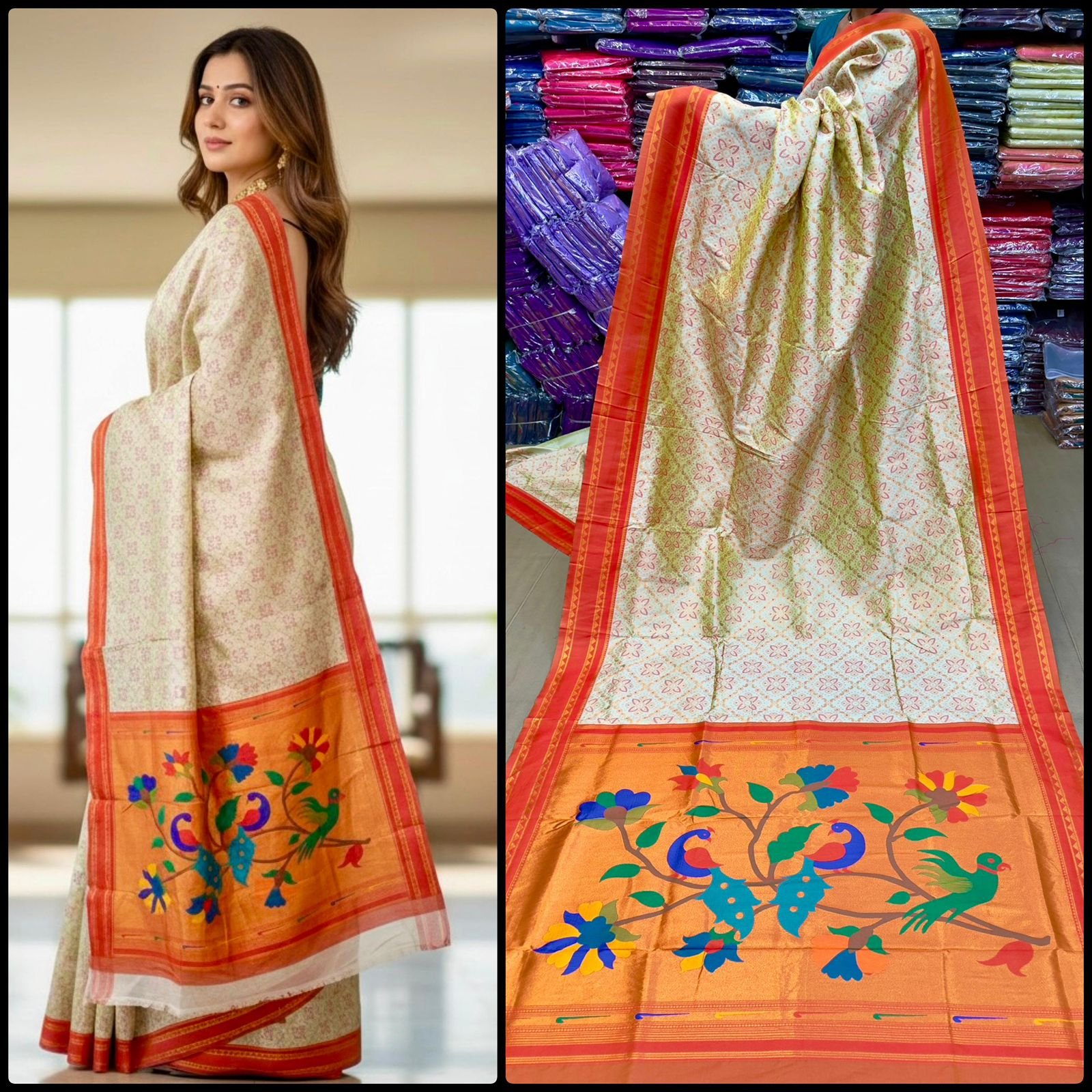 Rajasthani Bandhani Paithani image 5