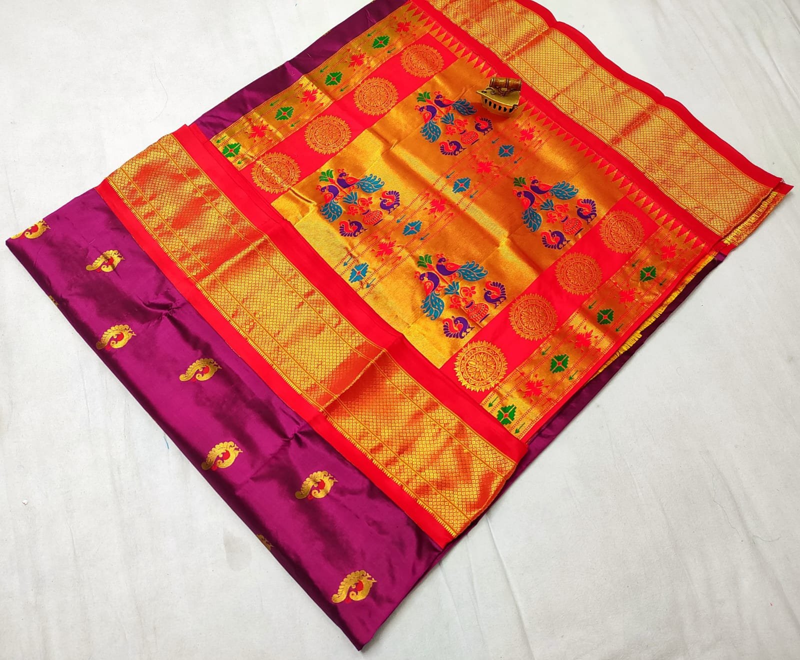 Kadiyal Paithani Pure Silk image 17
