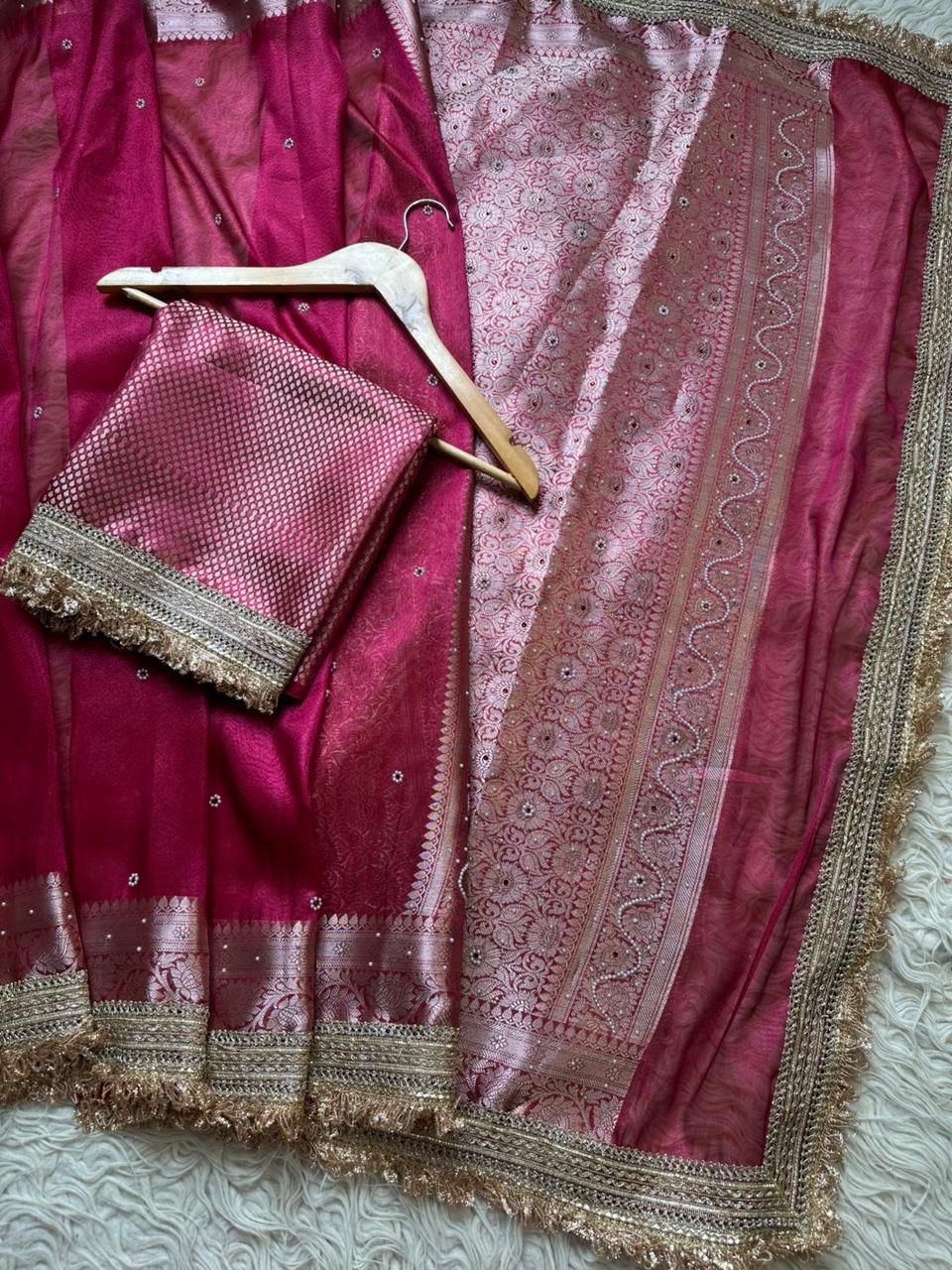 5 Banarasi Tissue Silk image 11