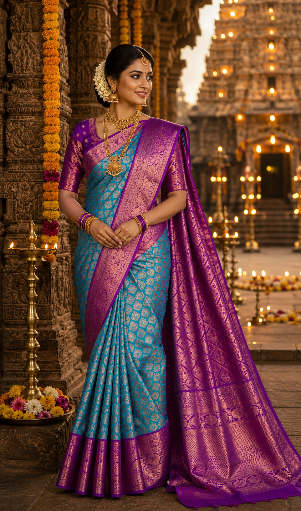 9 Korvai Kanchi Semi Silk Sarees image 3