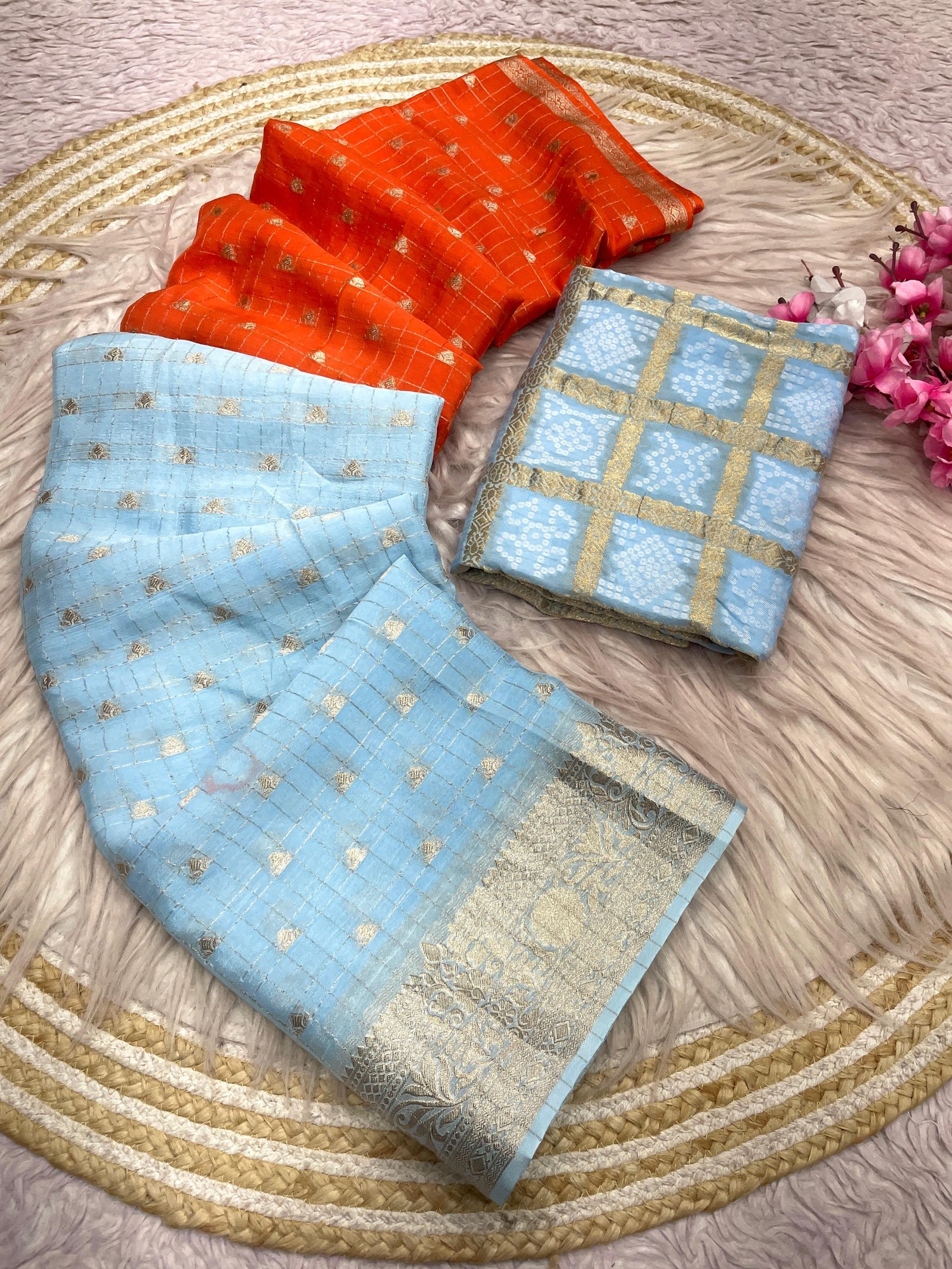Pure Chinon Chiffon Silk Weaving Saree image 2