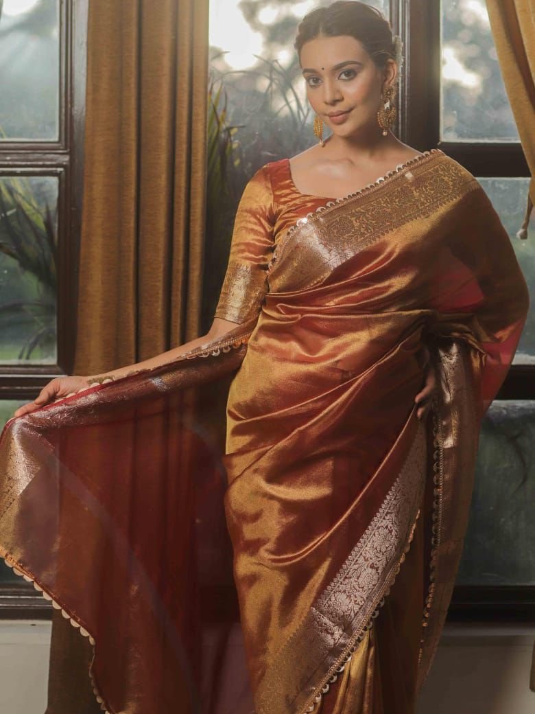 6 Banarasi Tissue Silk image 3