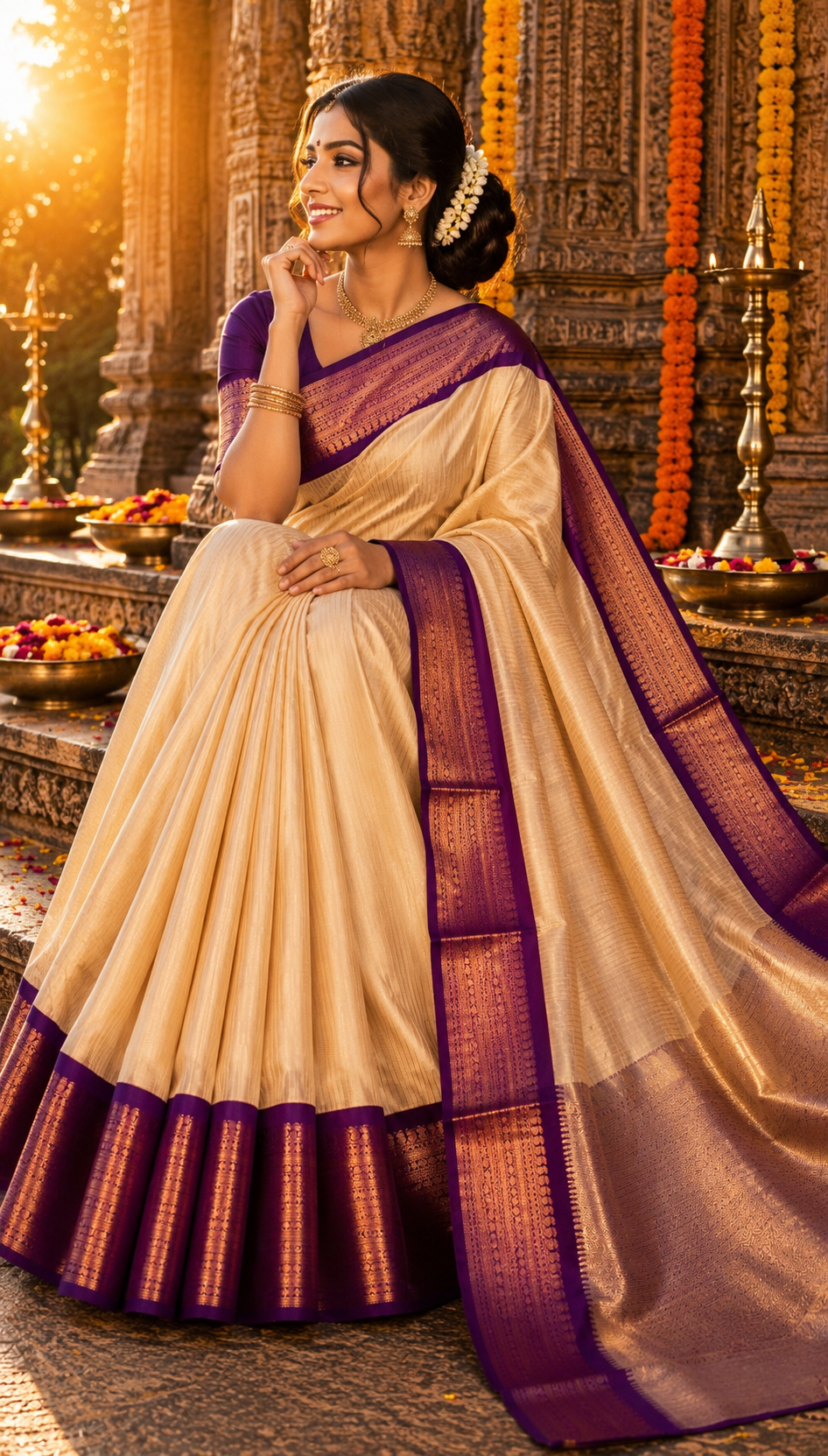2 Korvai Kanchi Semi Silk Sarees image 25