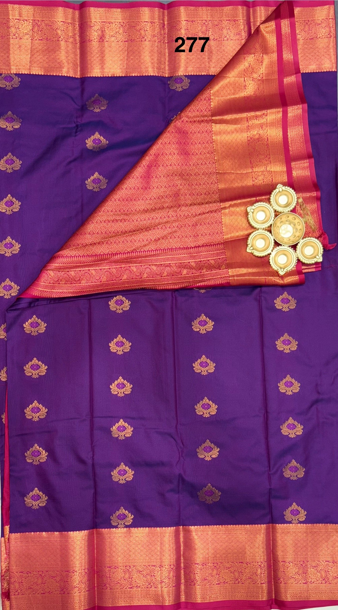 Dharmavaram Semi Silk Saree image 7