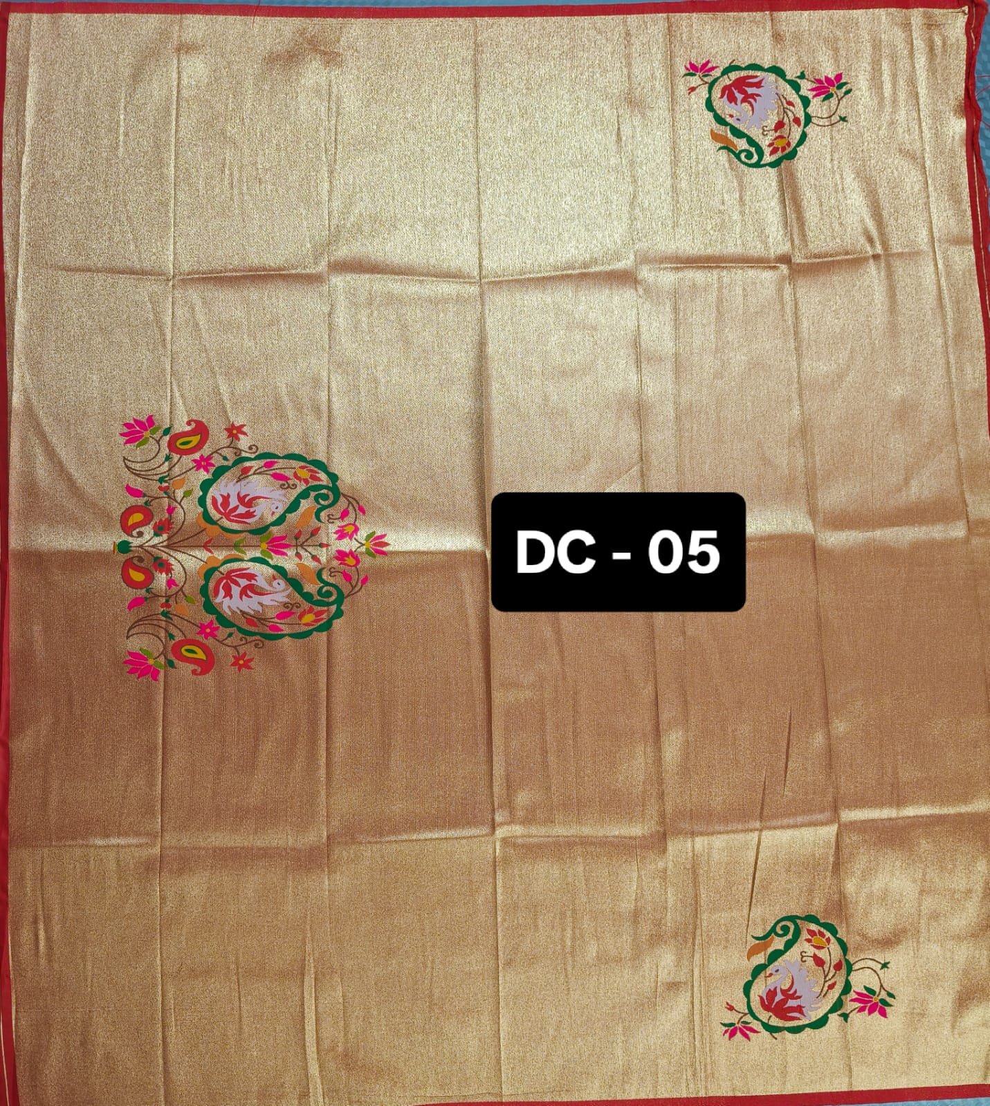 13 Paithani Blouse Piece Red Border
