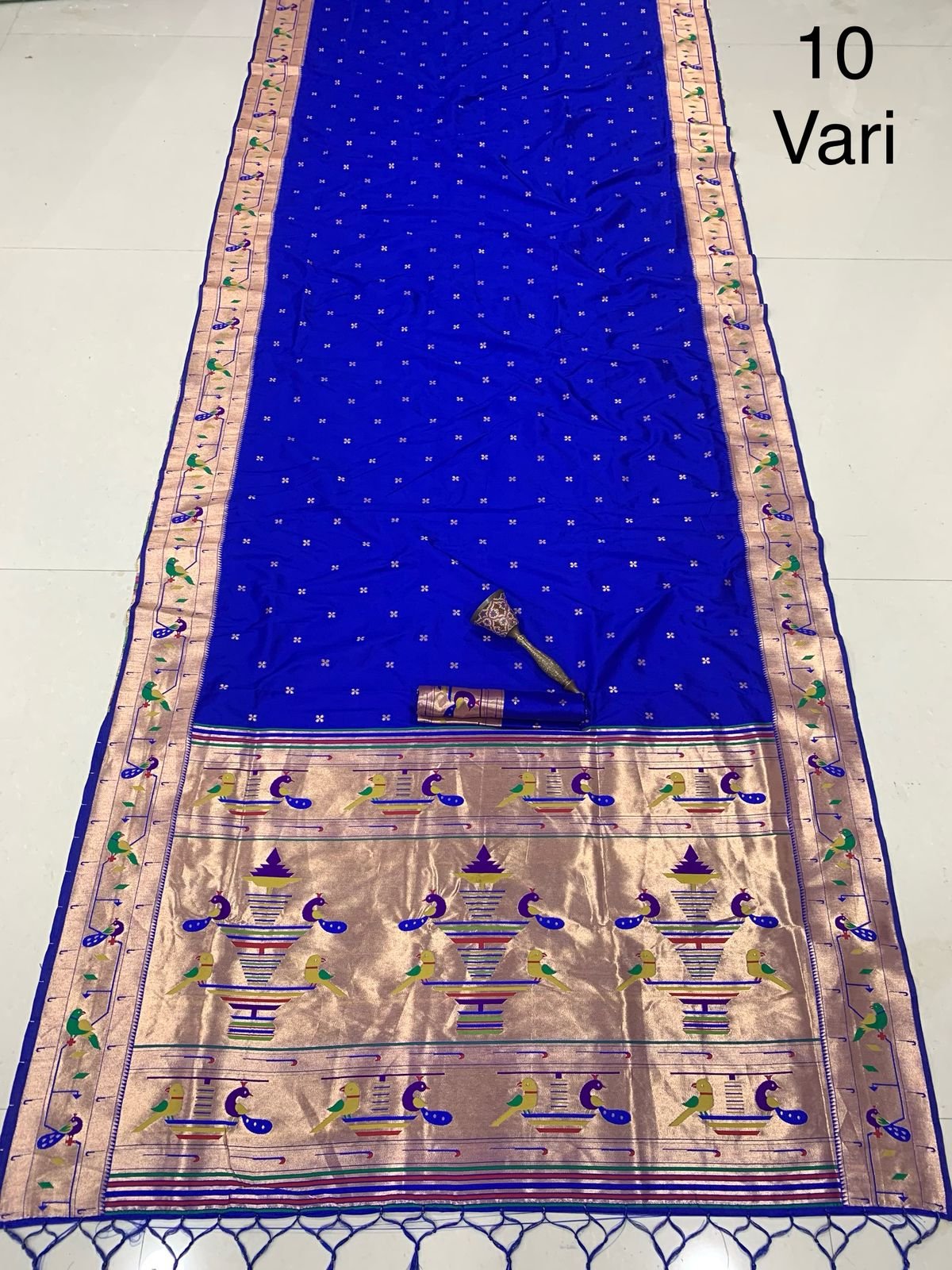 10 Vaar Bridal Paithani Saree image 9