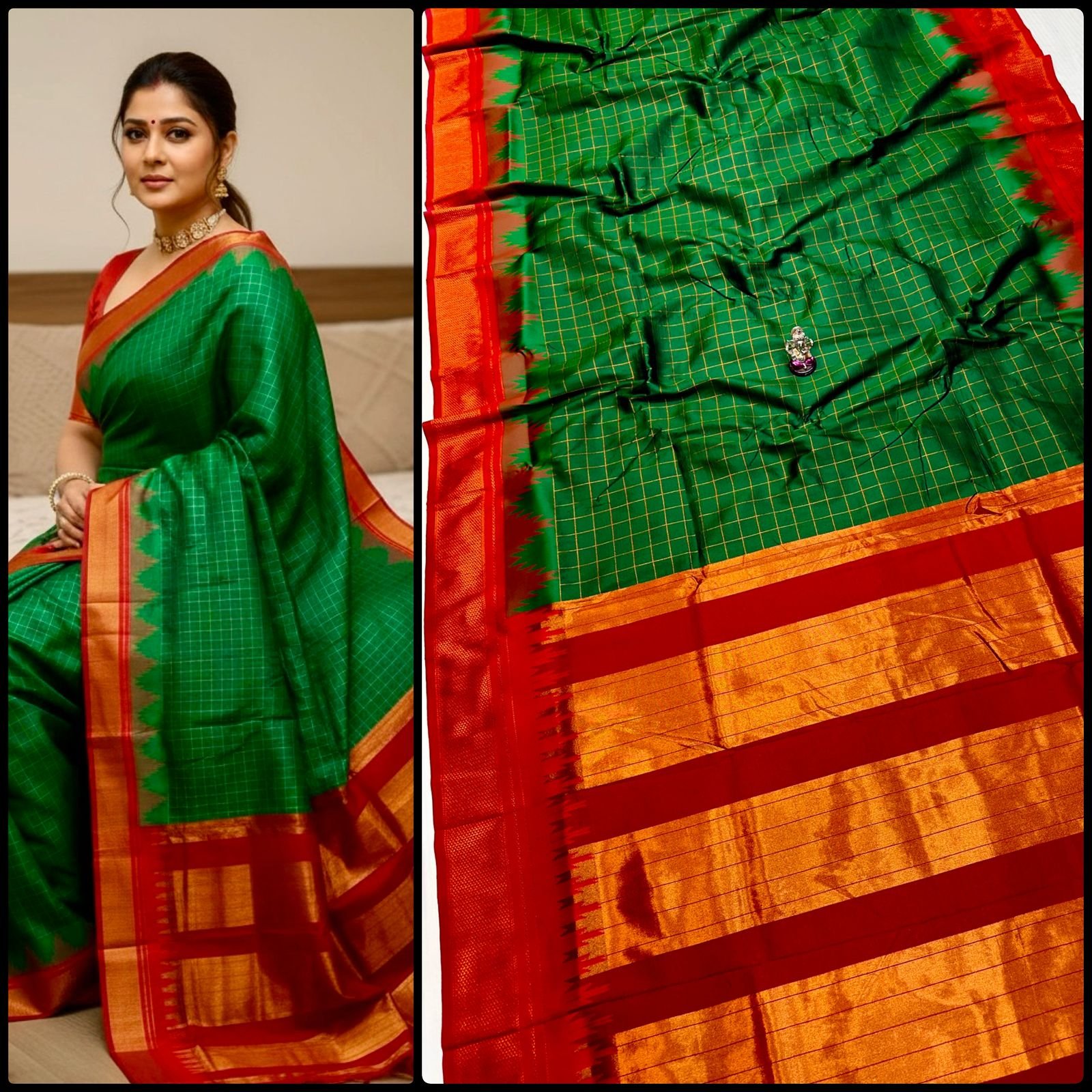 Neha Checks Irkal Paithani image 13