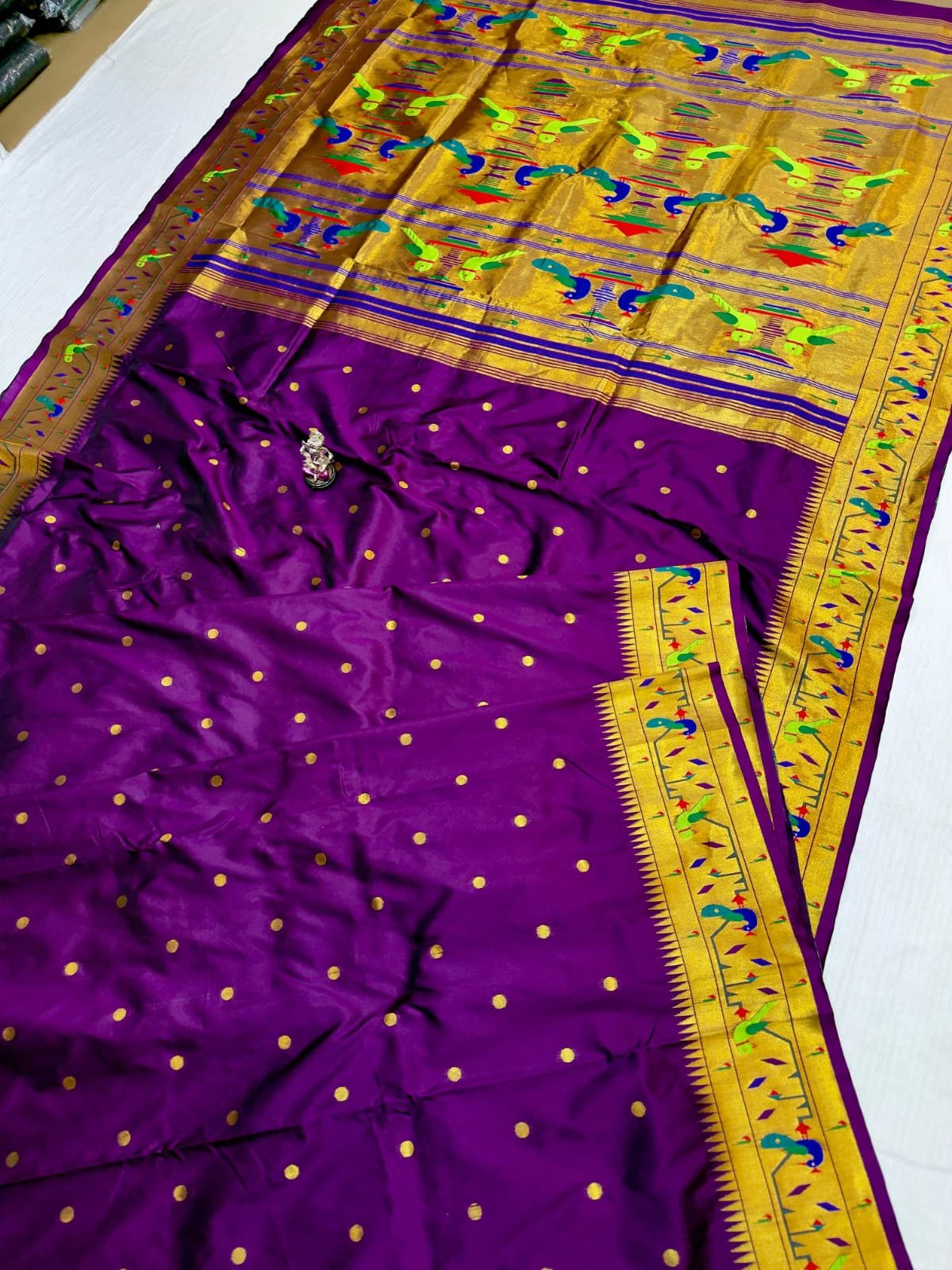 Mor Popat Brocade Paithani image 13