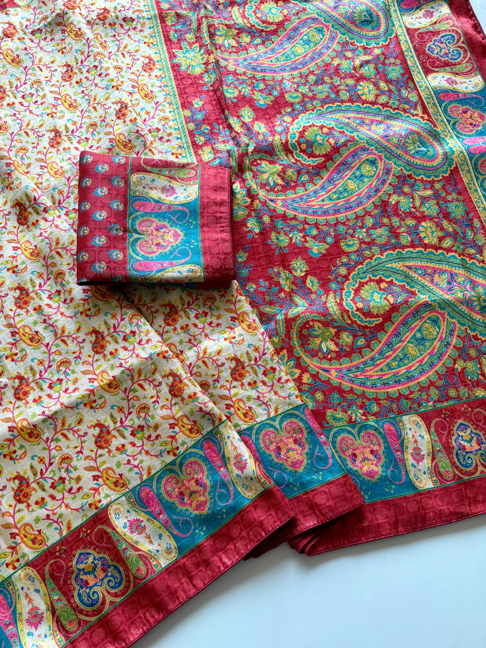 Dola Silk Position Pashmina Design Saree image 10
