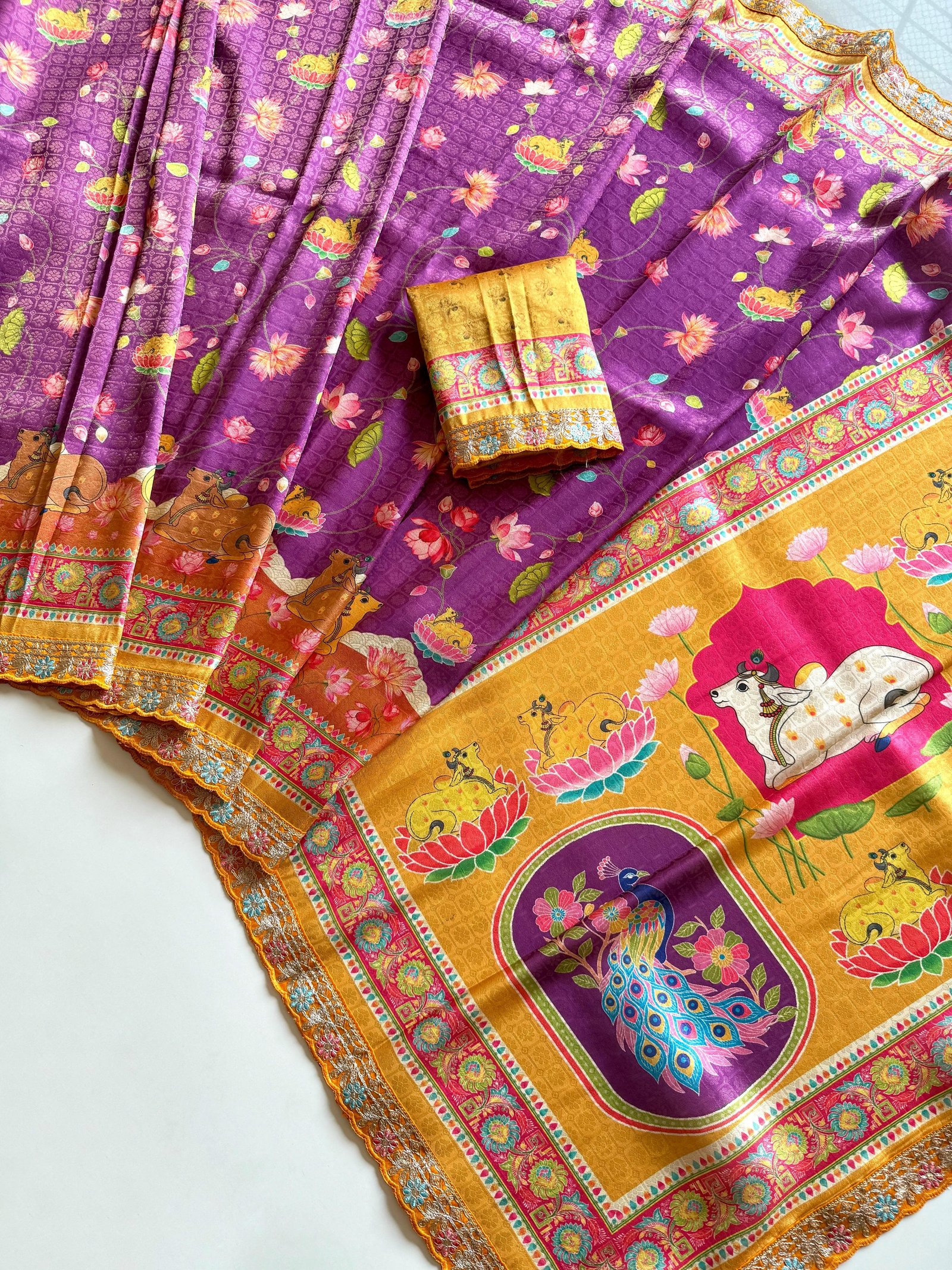 Dola Crepe Jacquard Weaving Saree image 9