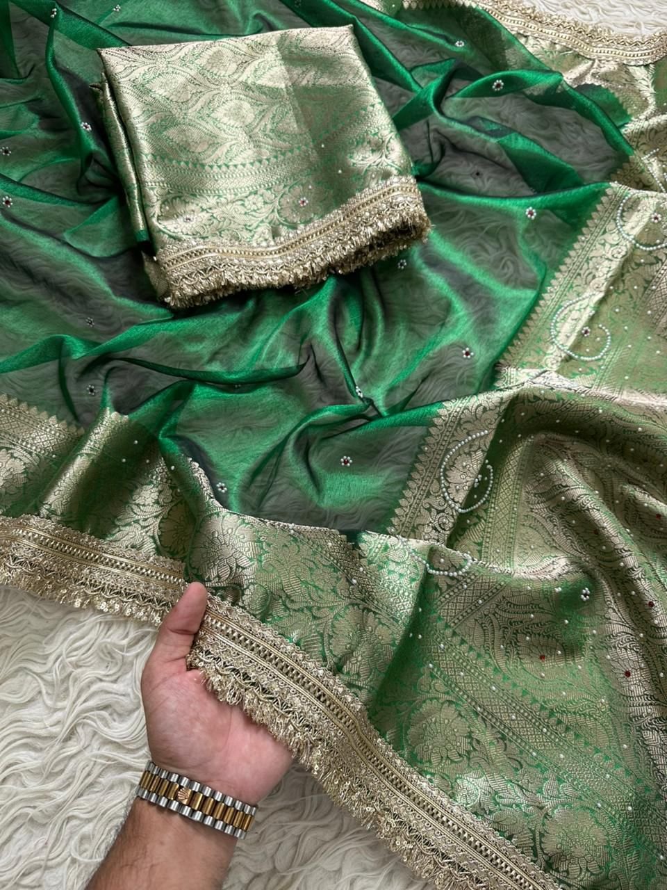 5 Banarasi Tissue Silk image 7