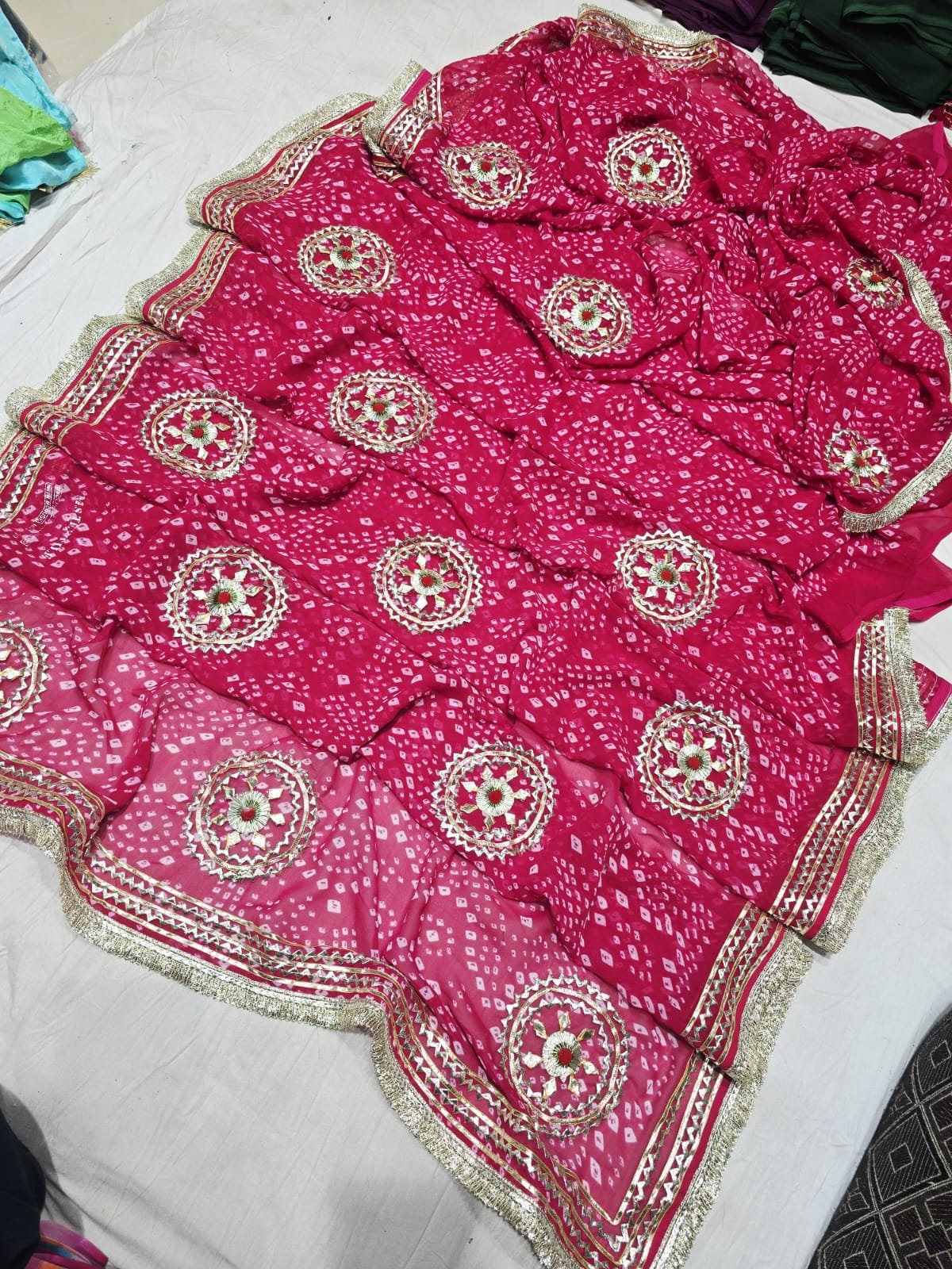 Pure Georgette Gota Patti Saree image 2
