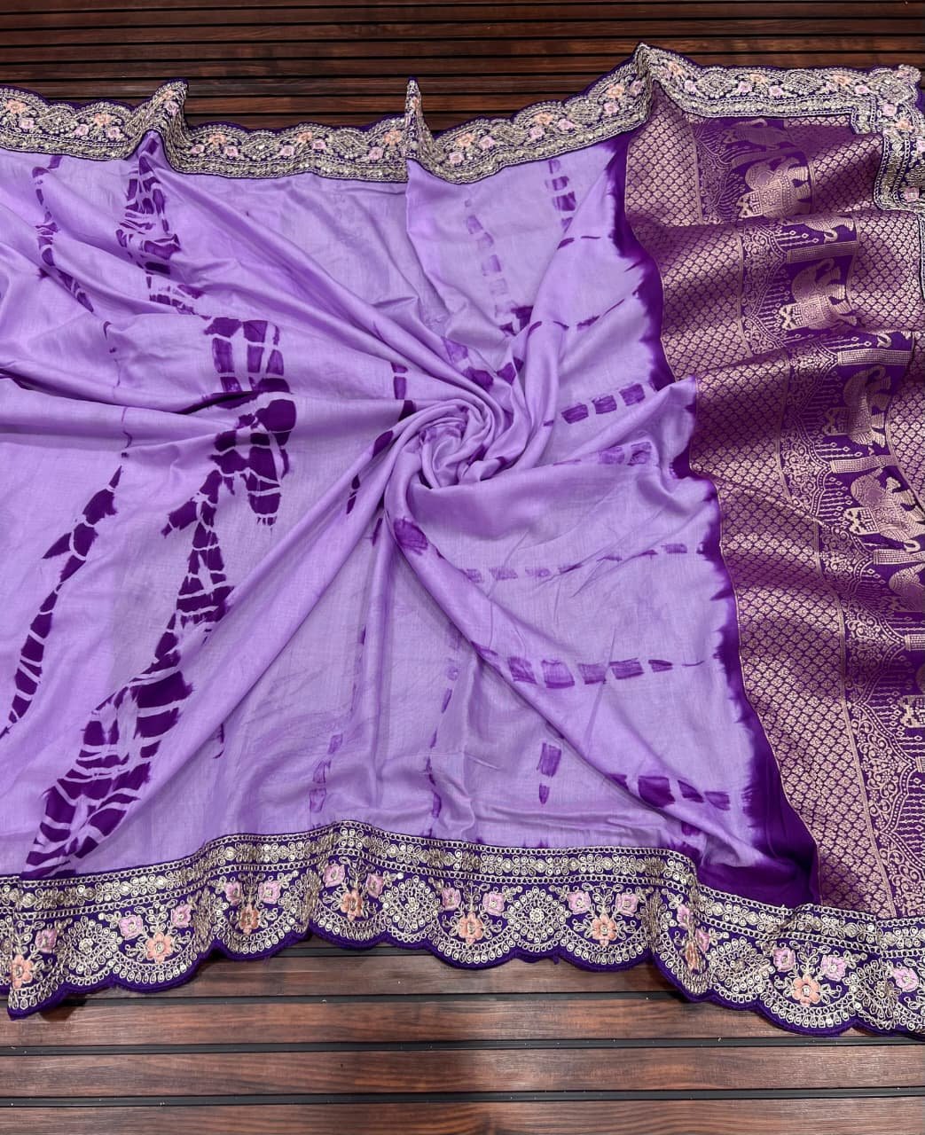 Pure Nylon Spun Viscose Jaquard Saree image 11