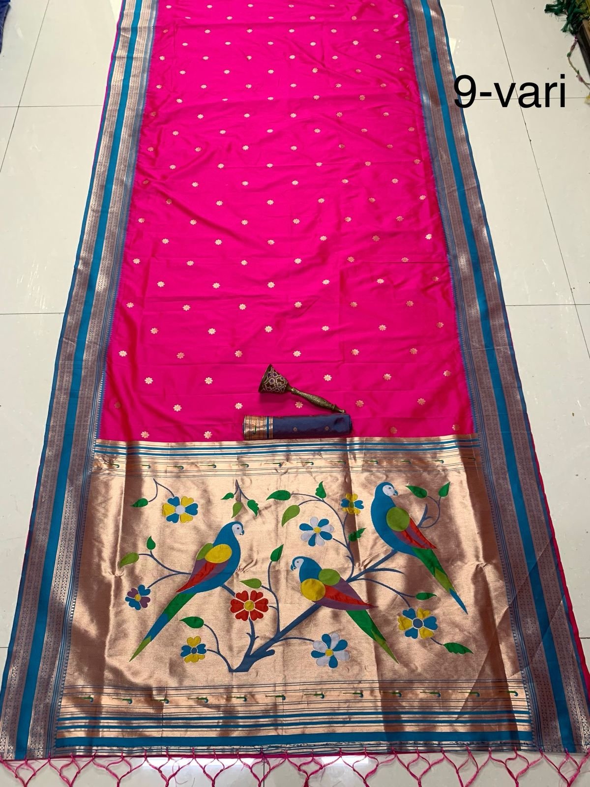 9 Vaar Narayanpet Paithani image 11