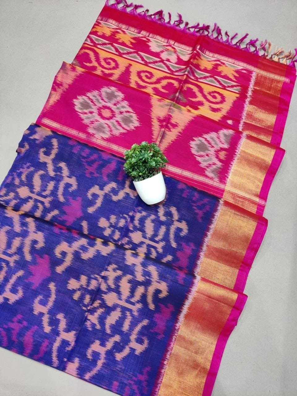 Single Ikkat Sico Cotton Sarees image 4