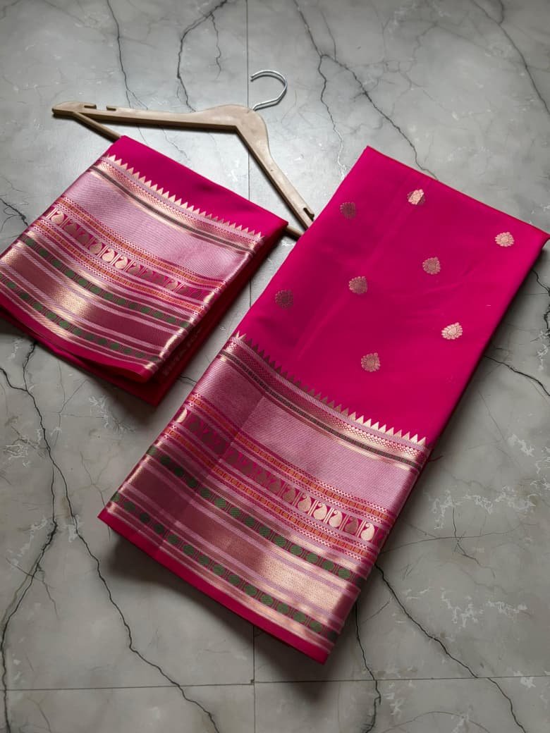 Banarasi Semi Kataan Silk Sarees image 14