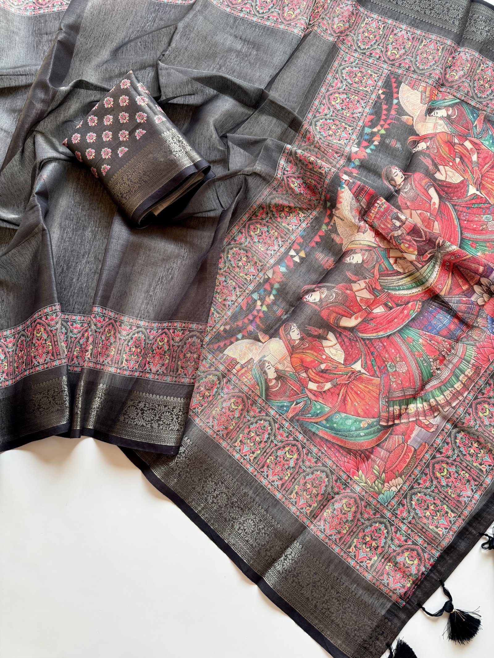 Pure Tissue Erod Silk Jaquard Weaving Saree image 3