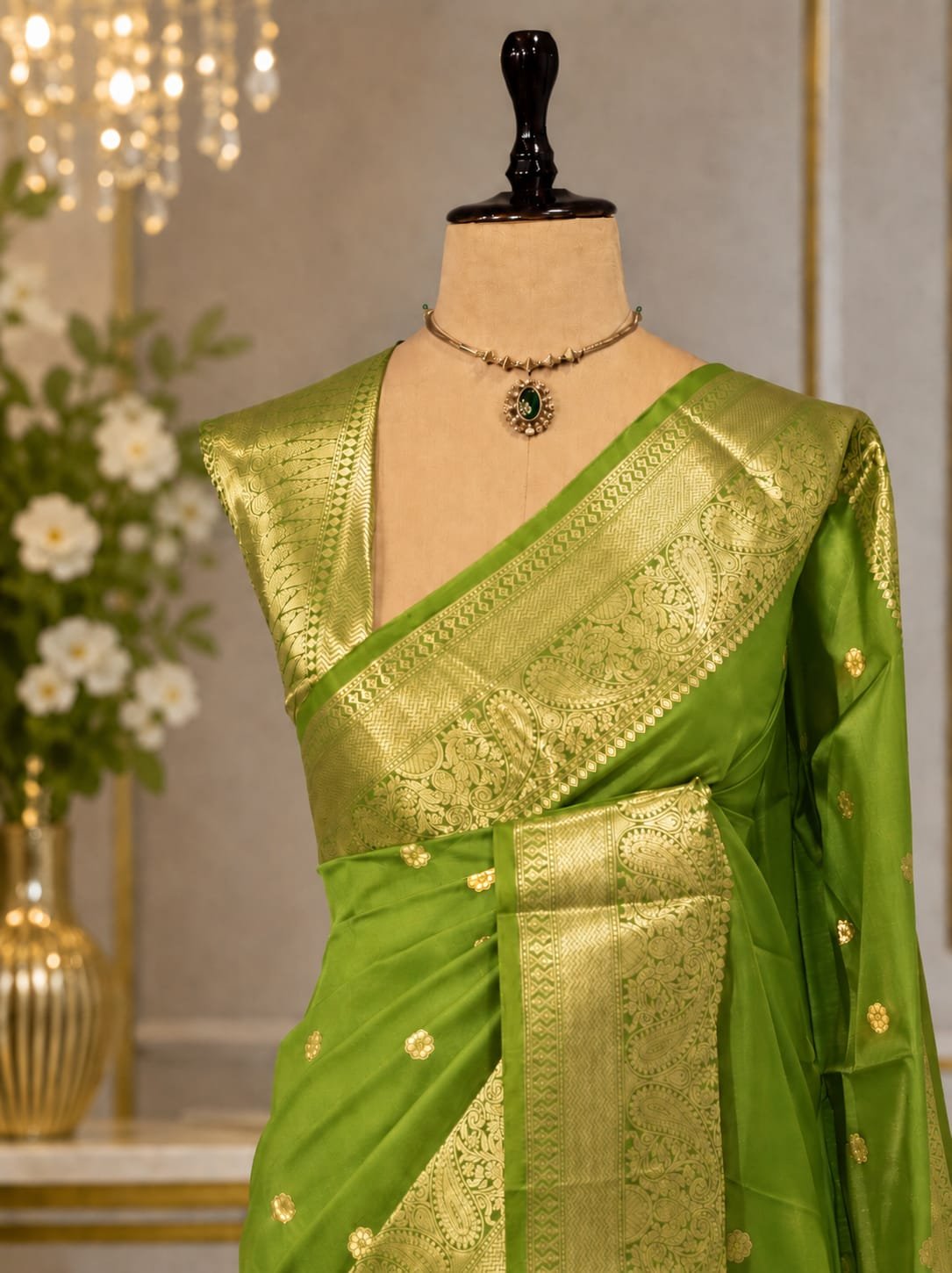 Party Wear Semi Kanjivaram Silk Sarees image 11