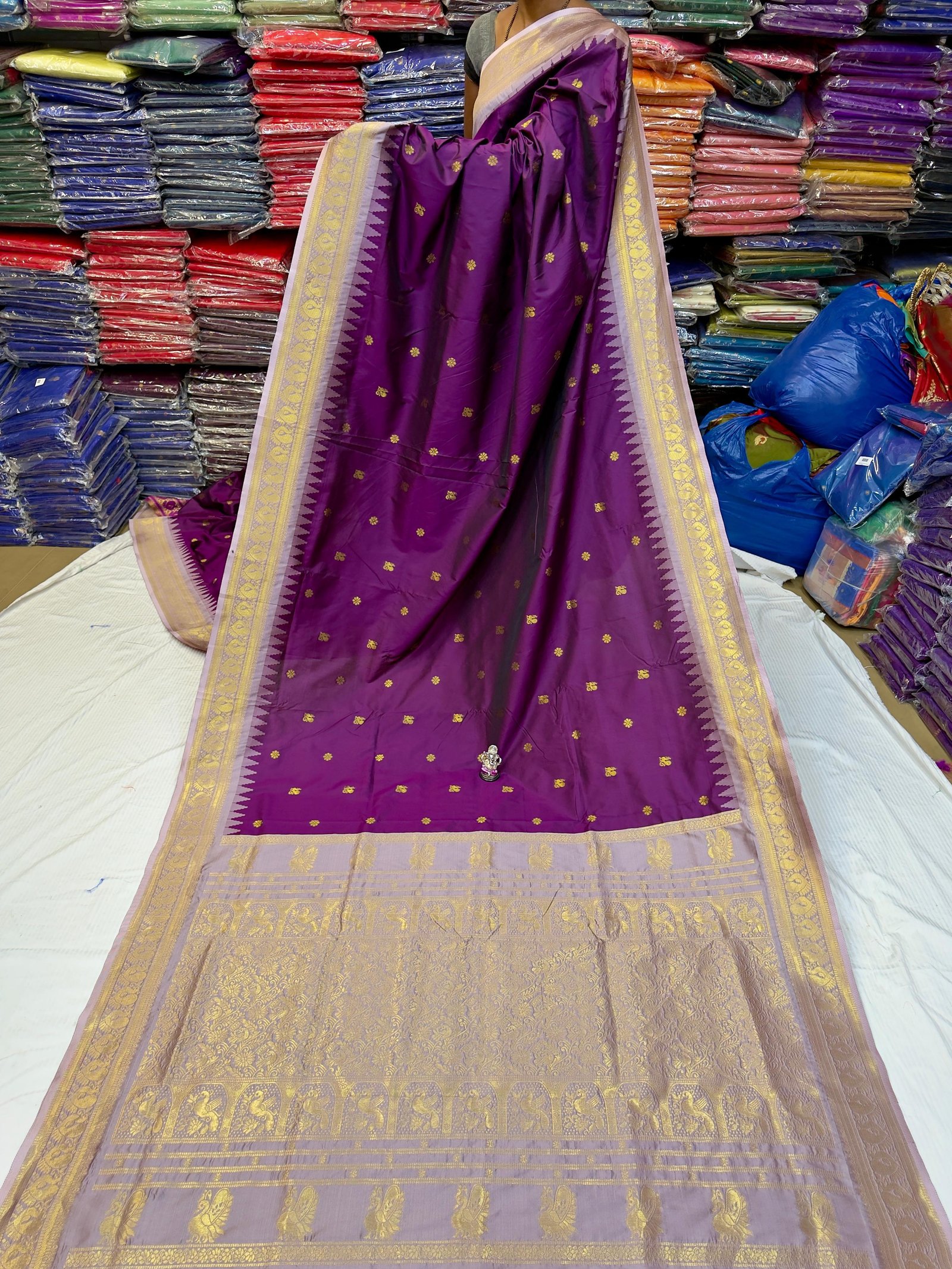 Half Silk Gadwaal Paithani image 22