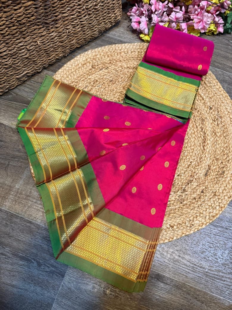 Kalanjali Maharani Paithani Pure Silk image 35