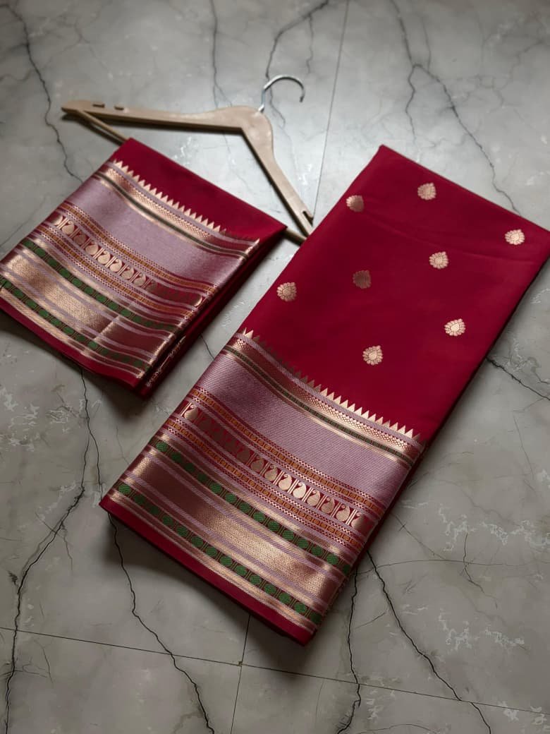 Banarasi Semi Kataan Silk Sarees image 18