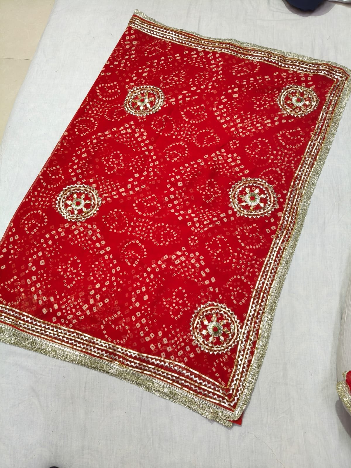 Pure Georgette Gota Patti Saree