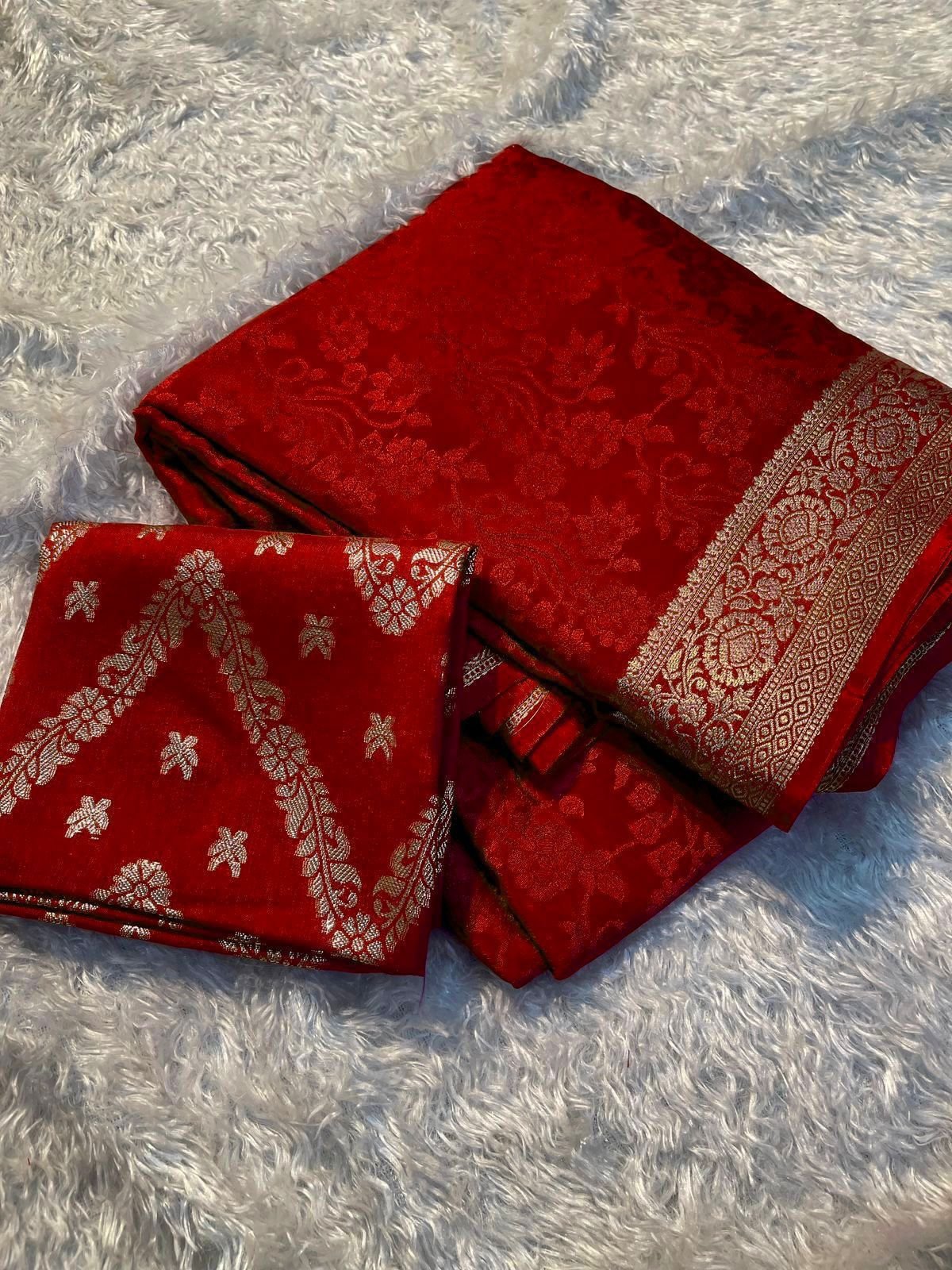 Viscose chinon weaving saree image 6