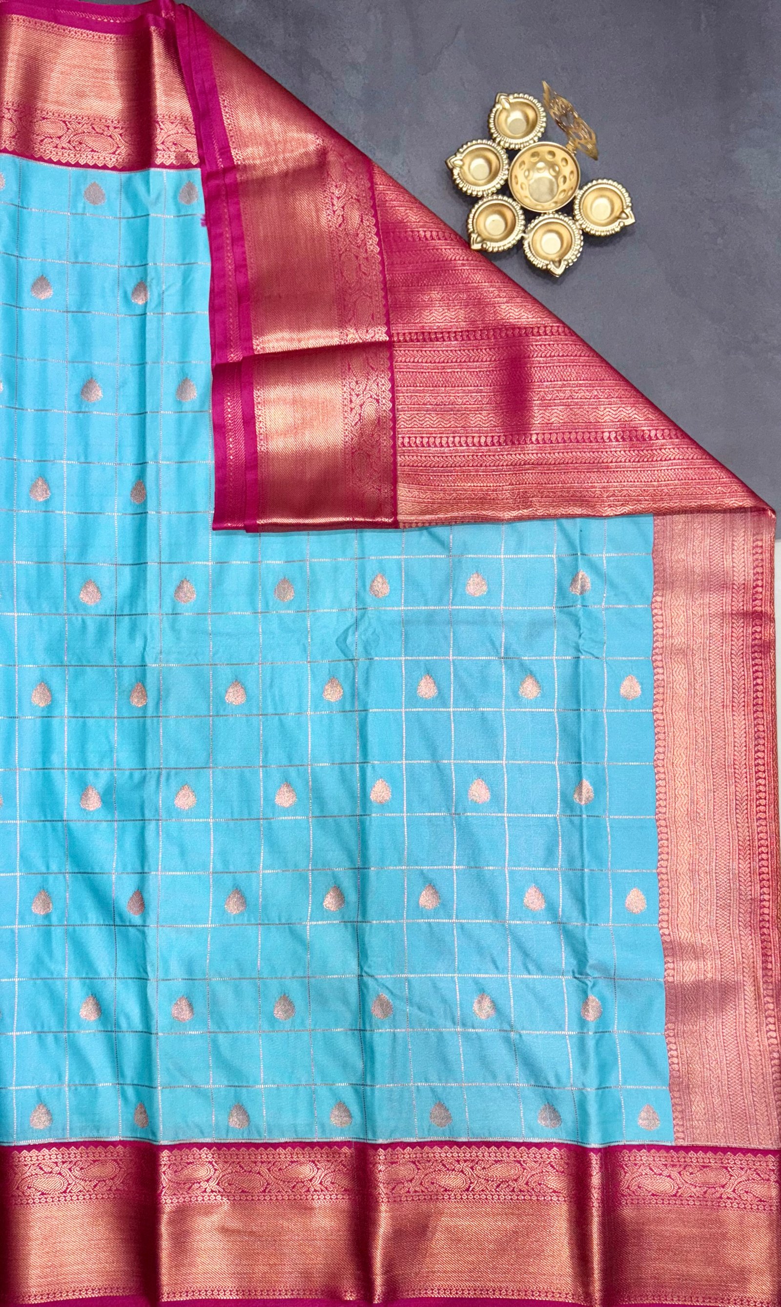 5 Korvai Semi Kanchi Silk Sarees image 5