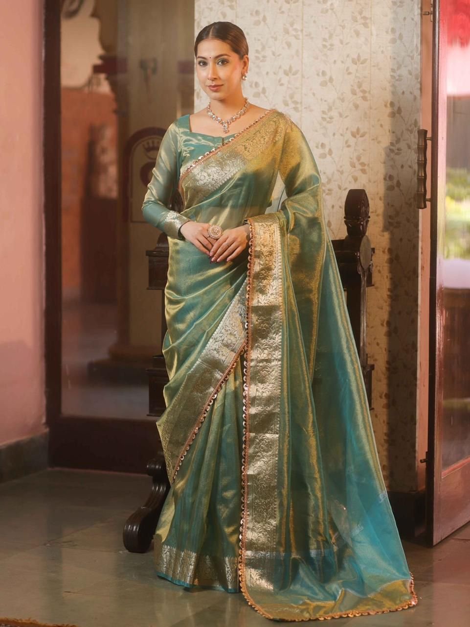 6 Banarasi Tissue Silk image 8