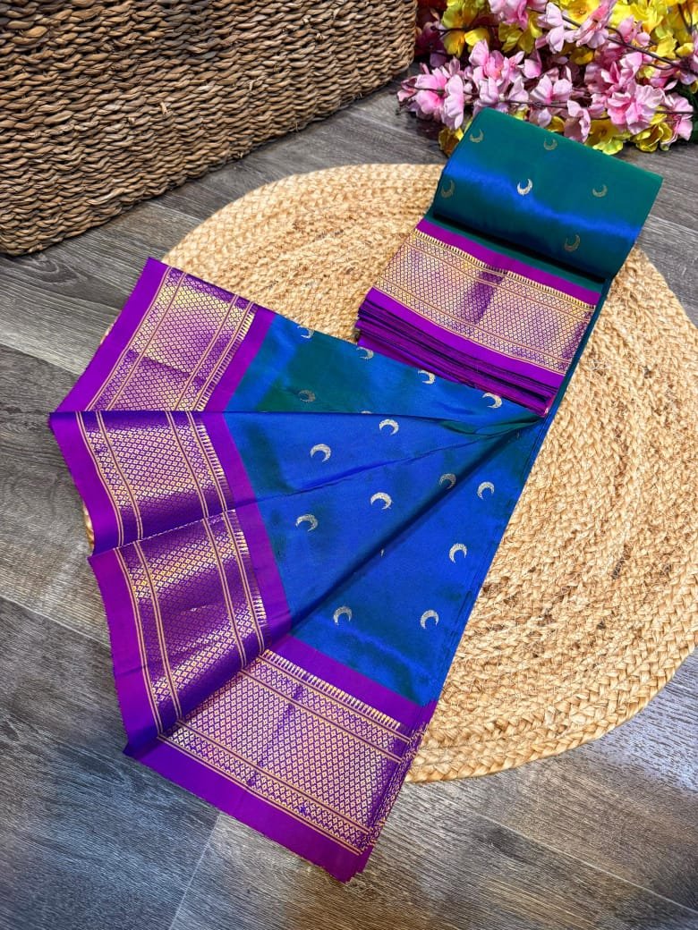 Kalanjali Maharani Paithani Pure Silk image 46