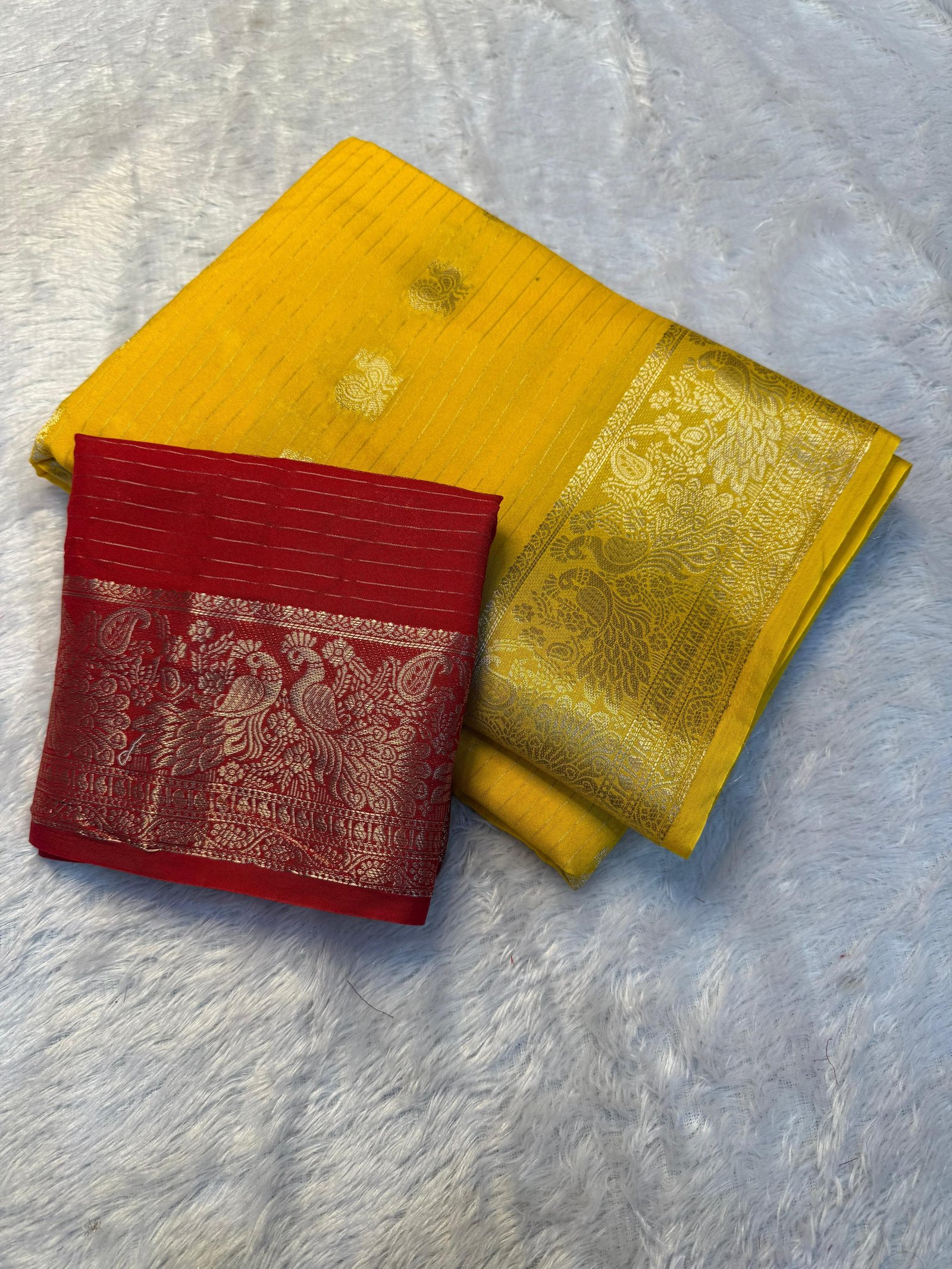 Pure viscose dola silk sarees image 12