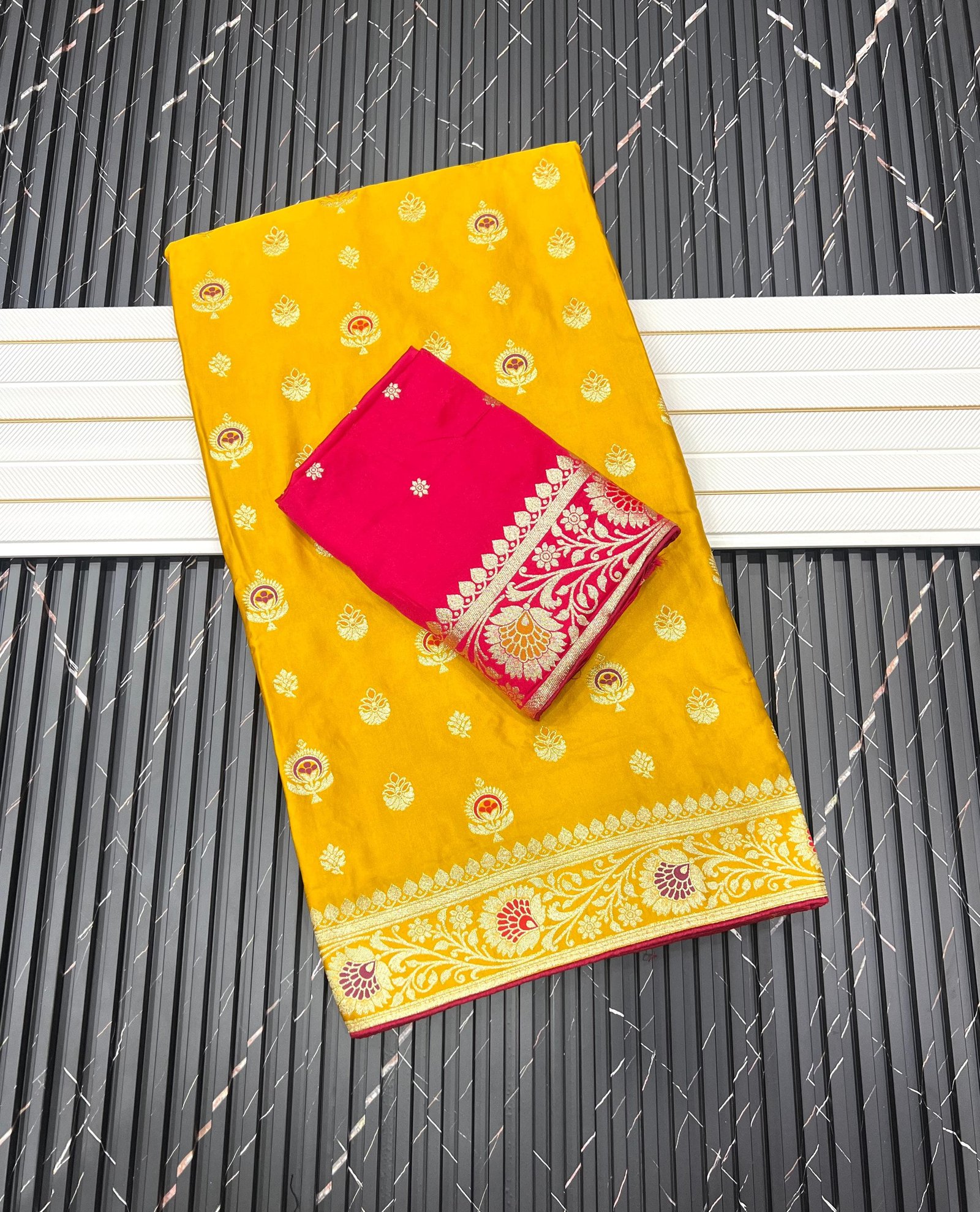 Pure Satin Gaji Silk Jacquard Saree image 16