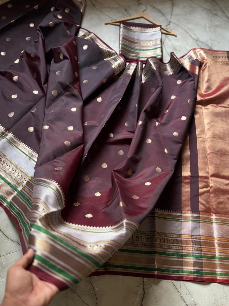 Banarasi Semi Kataan Silk Sarees image 3
