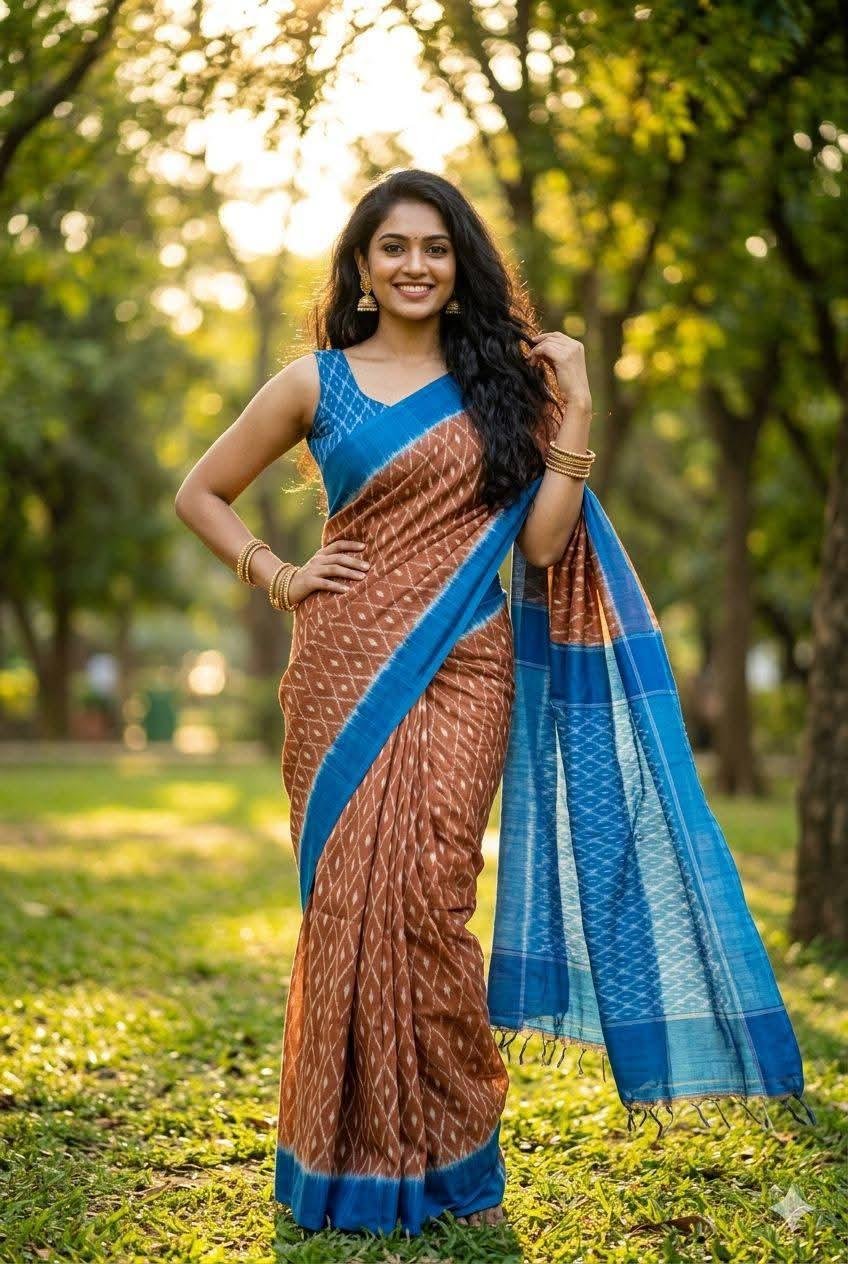 Pure Linen Cotton Sarees image 9