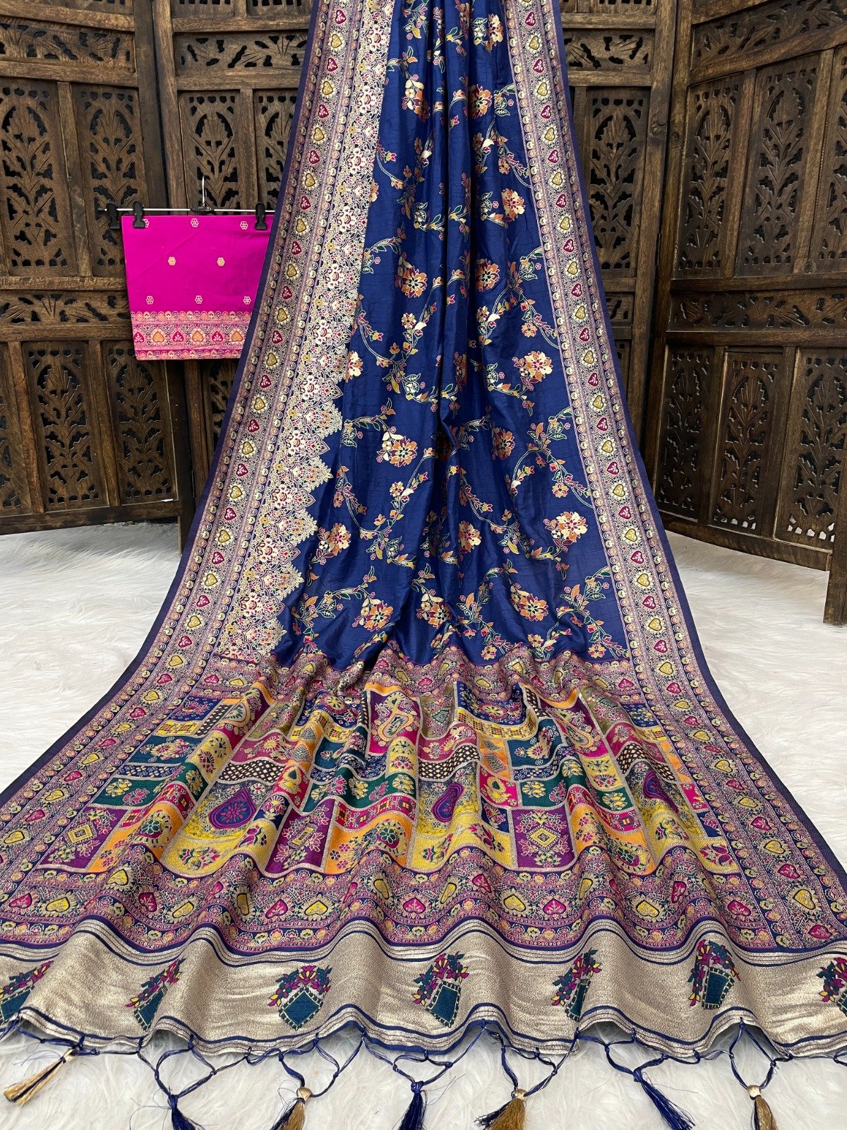 8 Soft silk Pashmina Saree