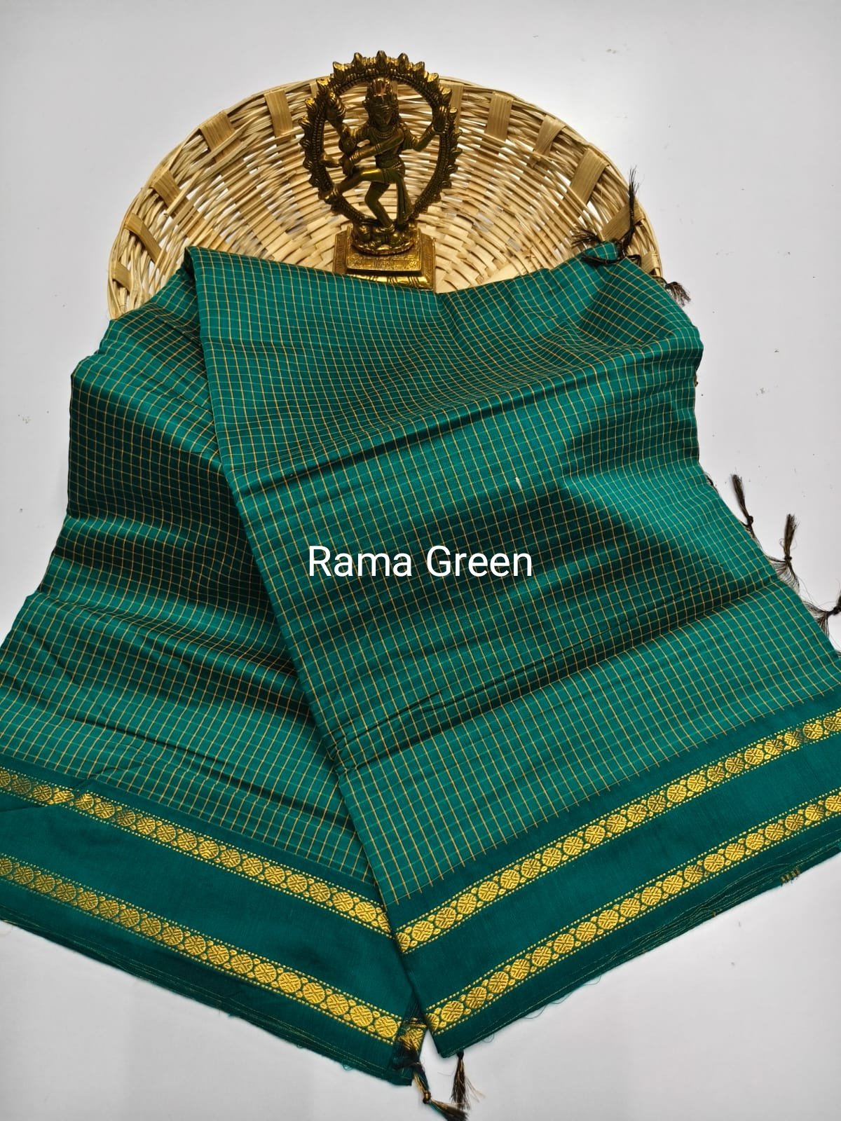 Mangalyam Checked Cotton Sarees image 9