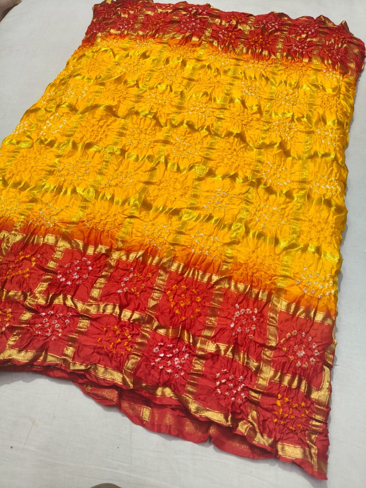 Model Gaji Silk Hand Bandhej Fancy Saree Gatchola Saree image 14