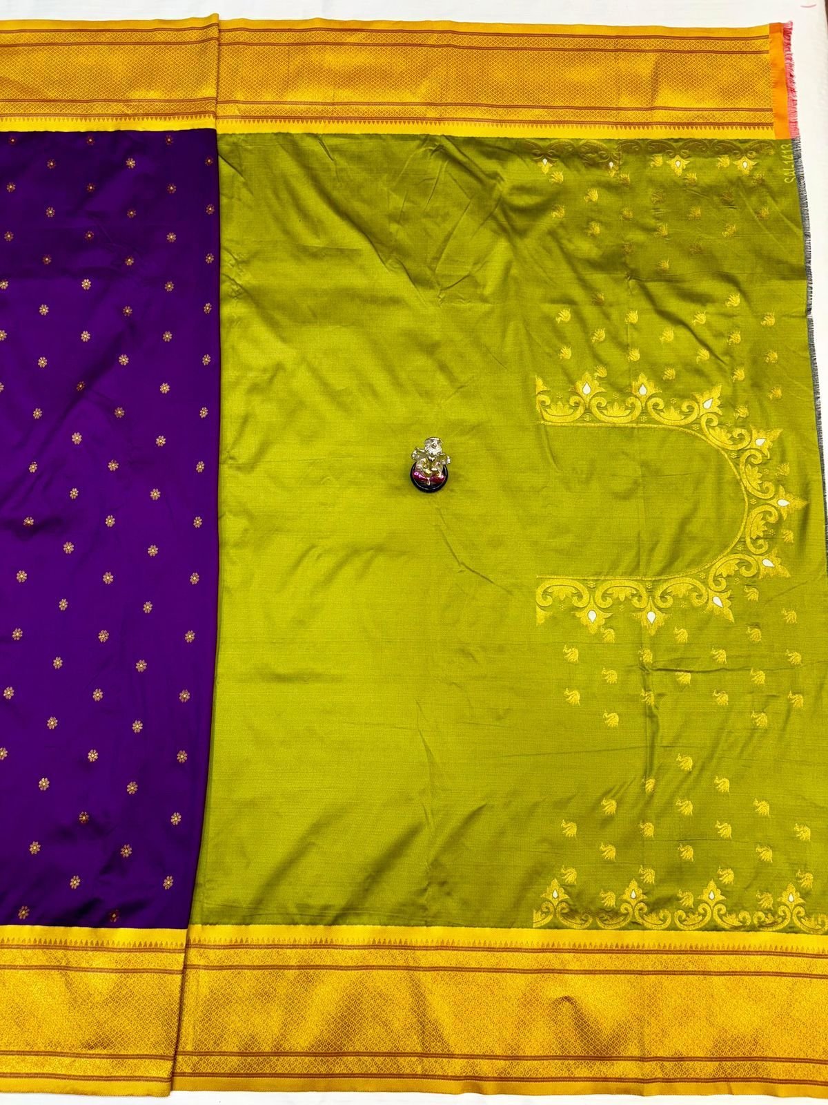 Beautiful Swan Pallu Paithani image 29