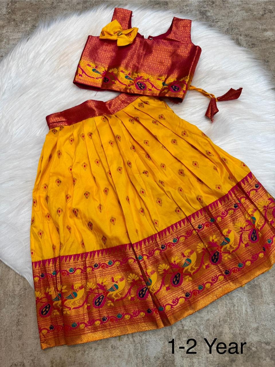 1 Paithani Kids Lehenga image 13